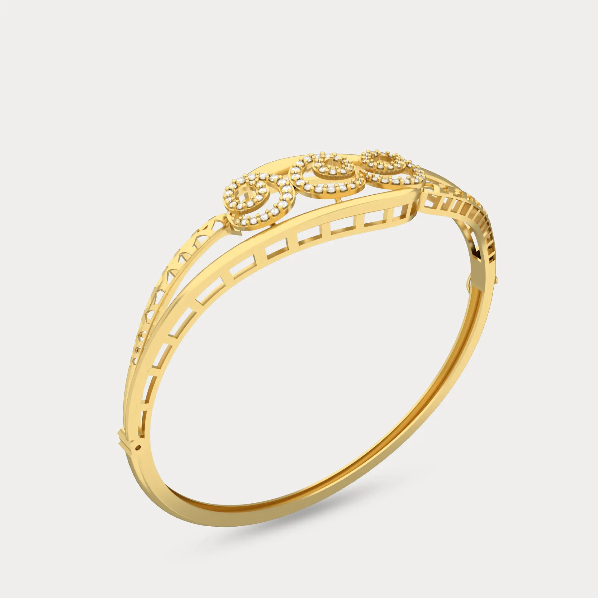 Eccentric Swirly Diamond Bracelet