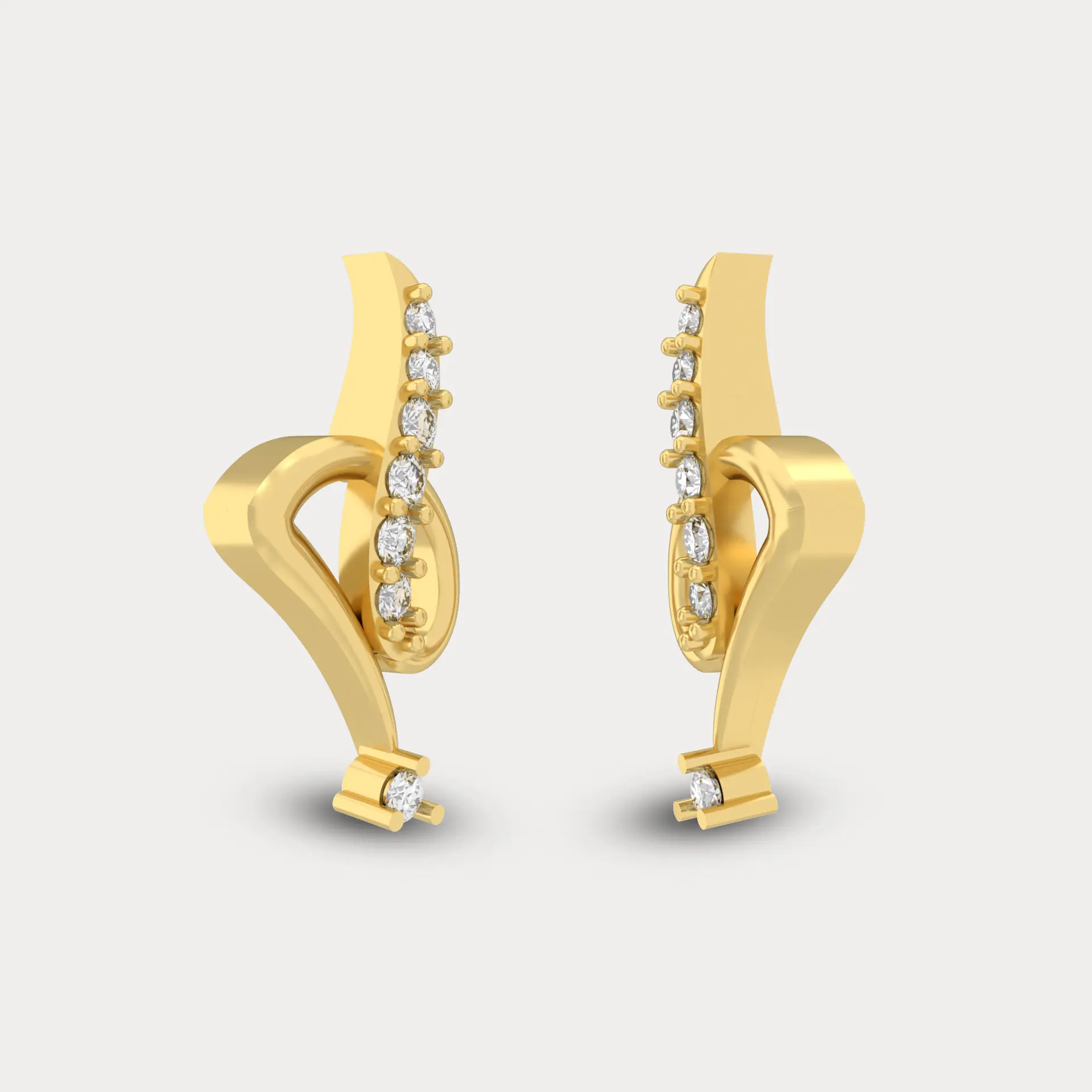 Omya Diamond Earrings, alternate view