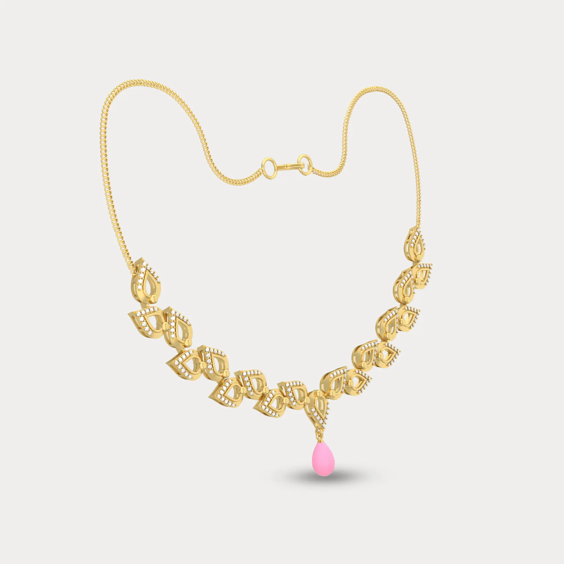 Aamya Diamond Necklace Set, alternate view