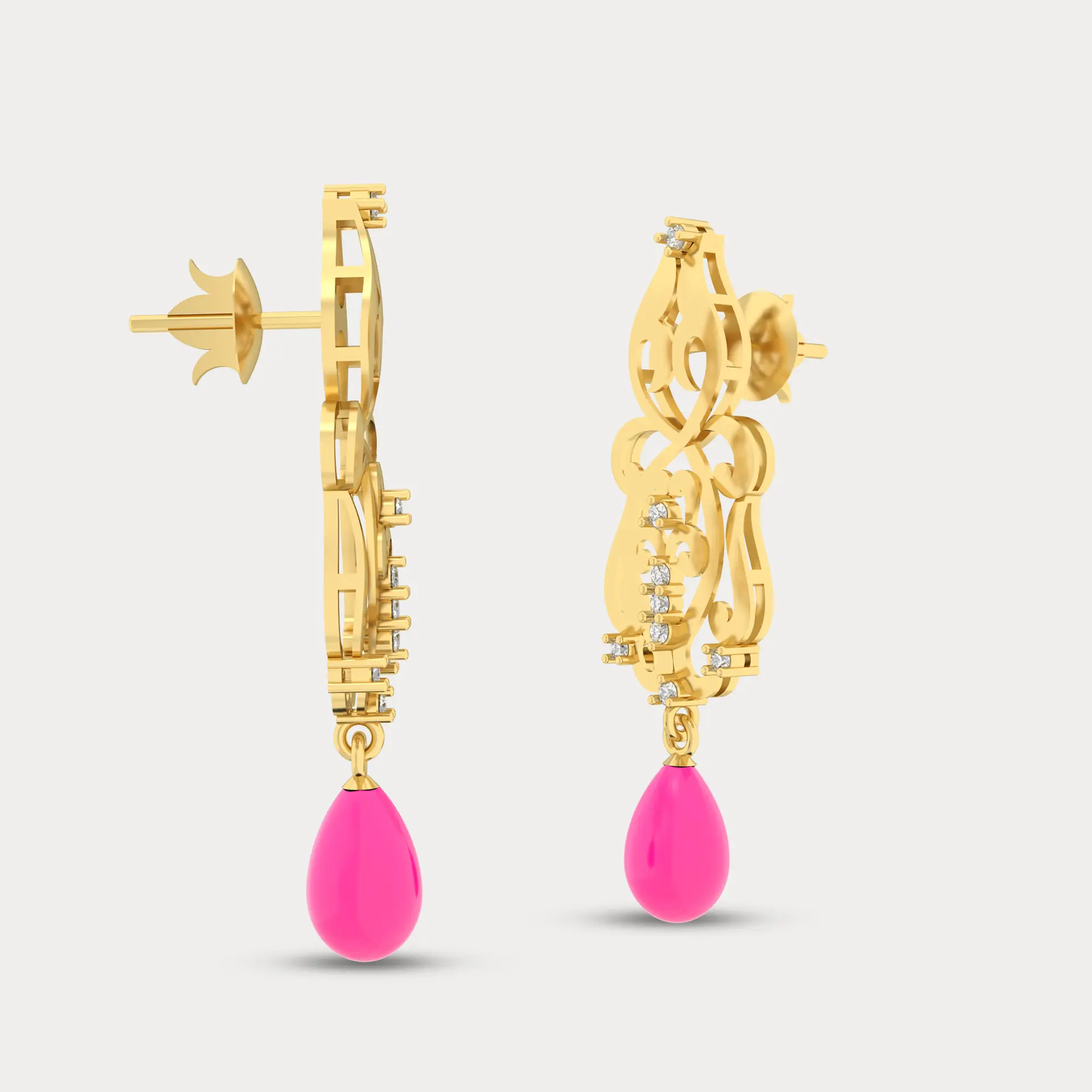 Pahal Diamond Earrings, alternate view