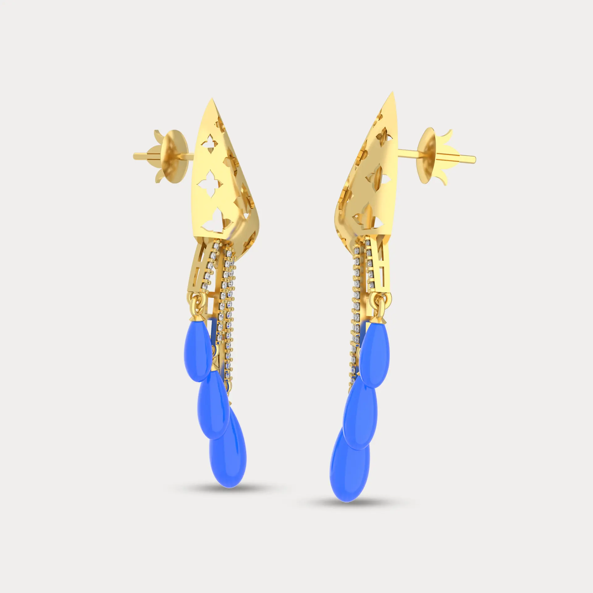 Cora Diamond Earrings, alternate view