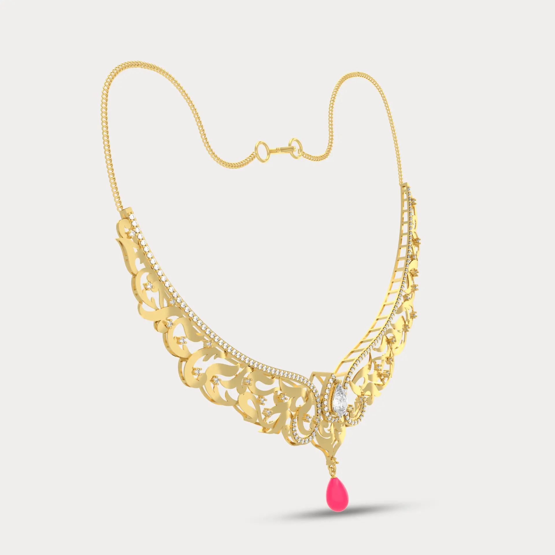 Pahal Diamond Necklace, alternate view