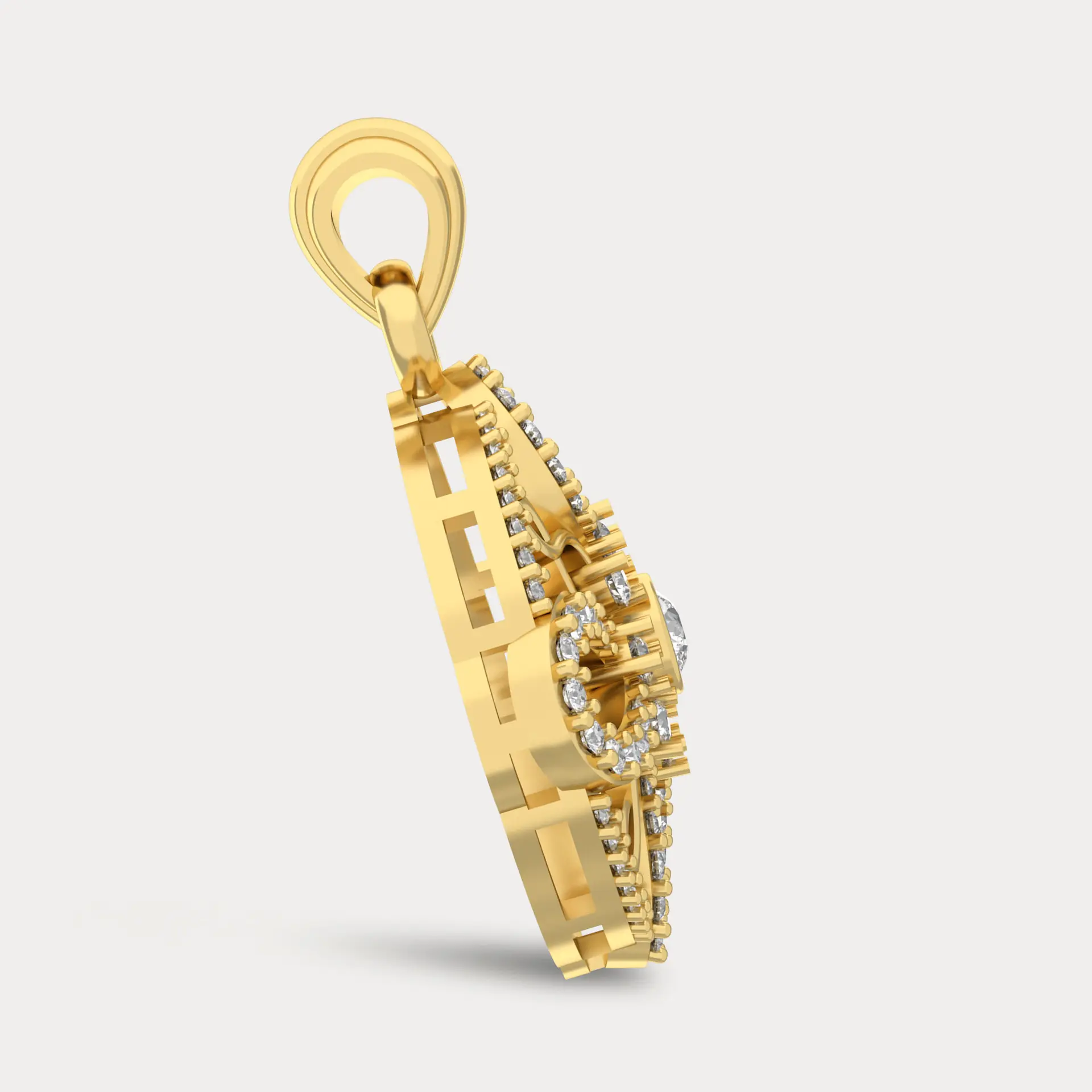 Quadratile Diamond Pendant, alternate view