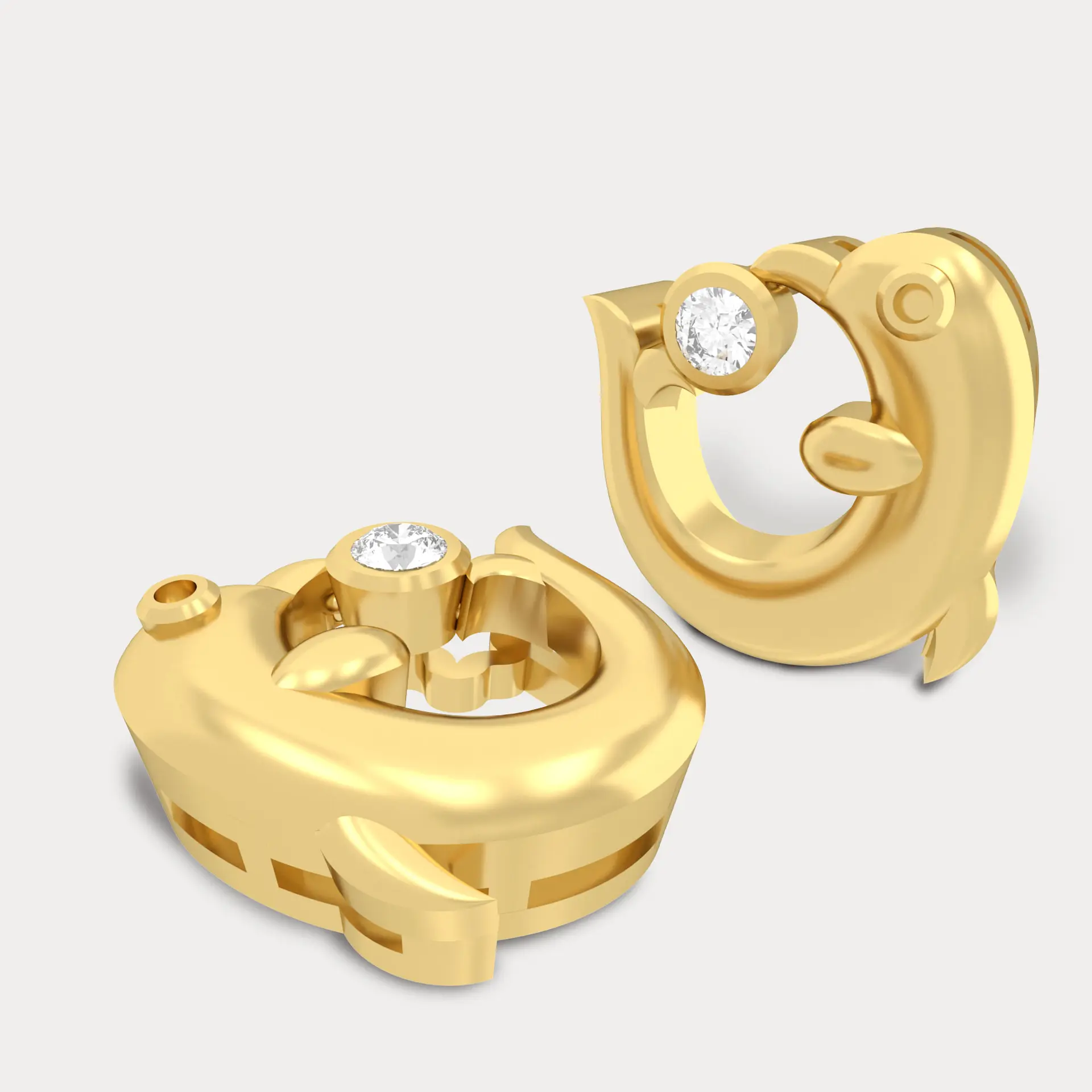 Dolphin's Whisper Earring, alternate view
