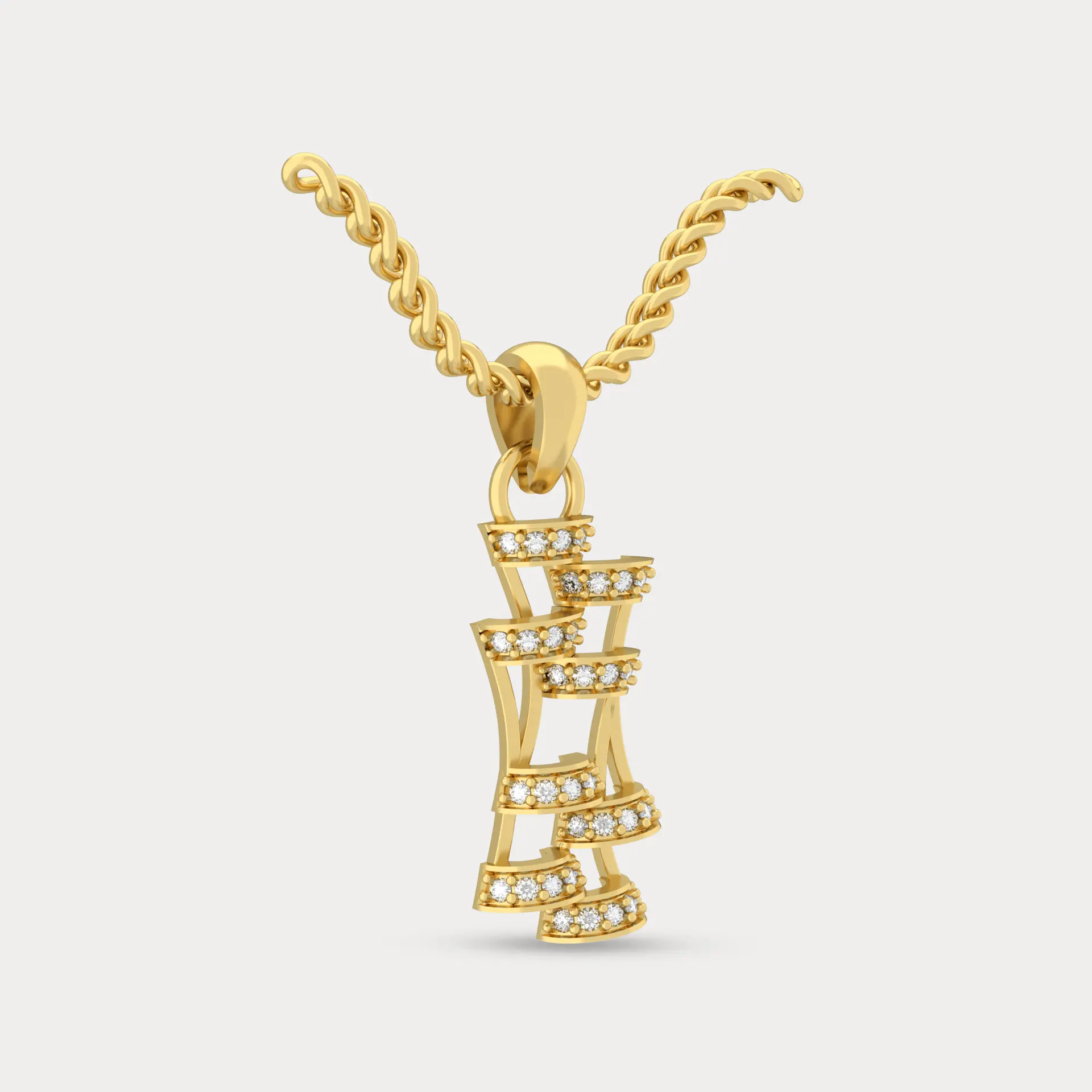 Kamya Diamond Pendant, alternate view