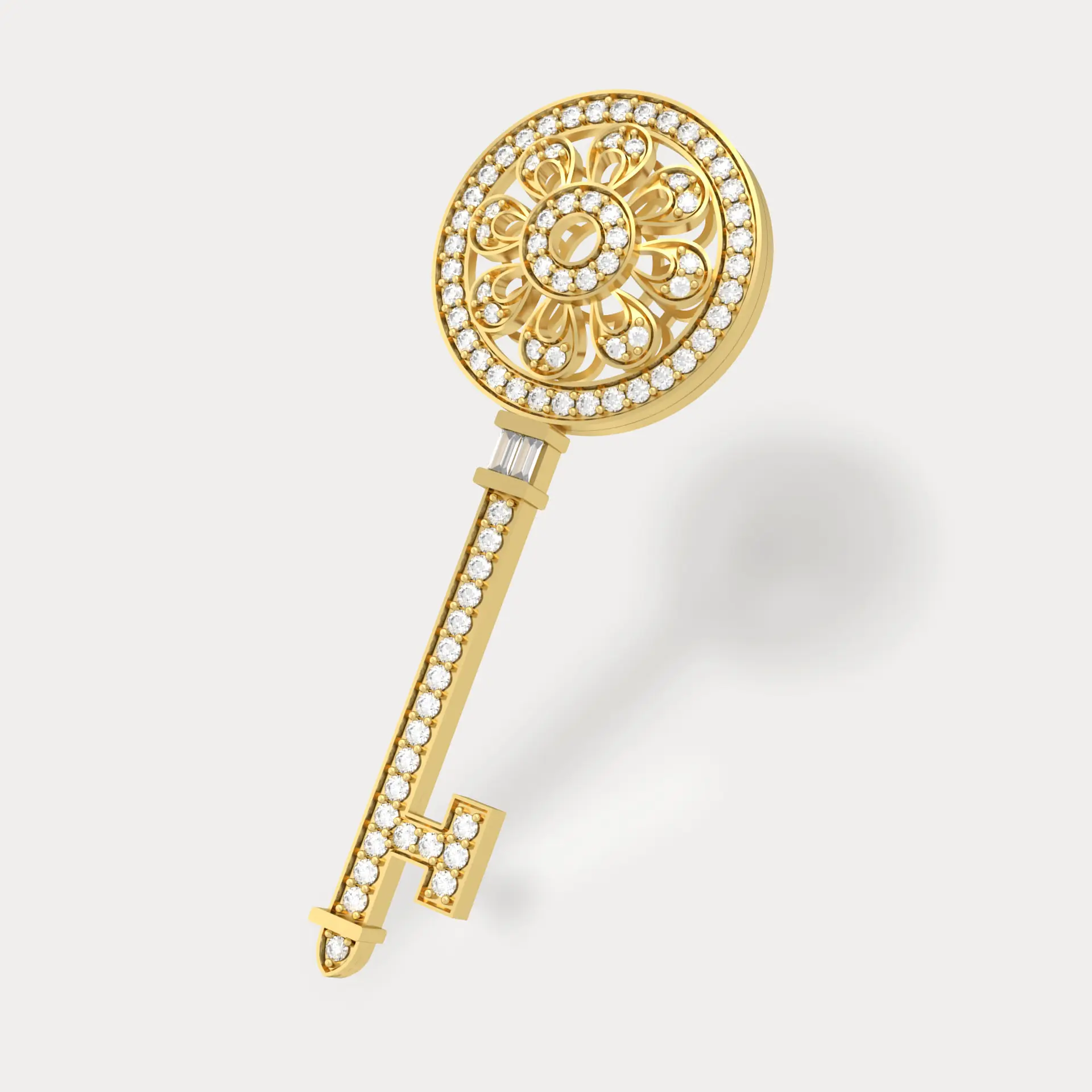 Celestial Key Diamond Pendant