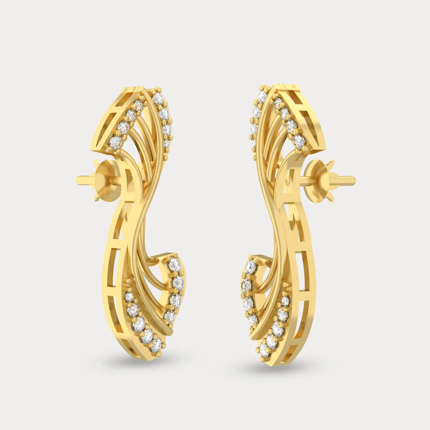 Timeless Twinkles Diamond Earrings, alternate view
