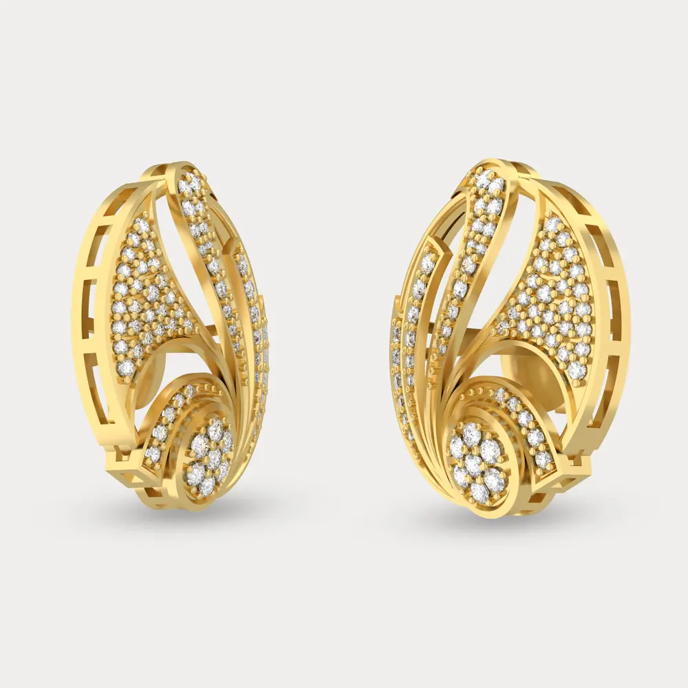 Gleaming Glints Diamond Earrings, alternate view