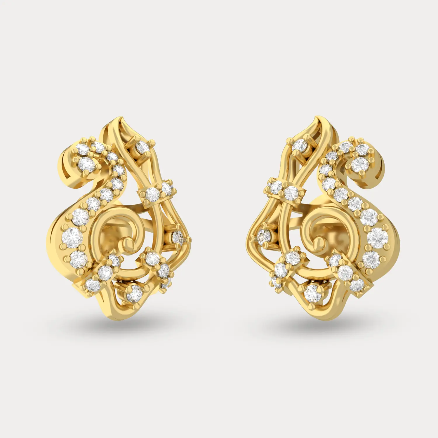 Precious Pixels Diamond Earrings