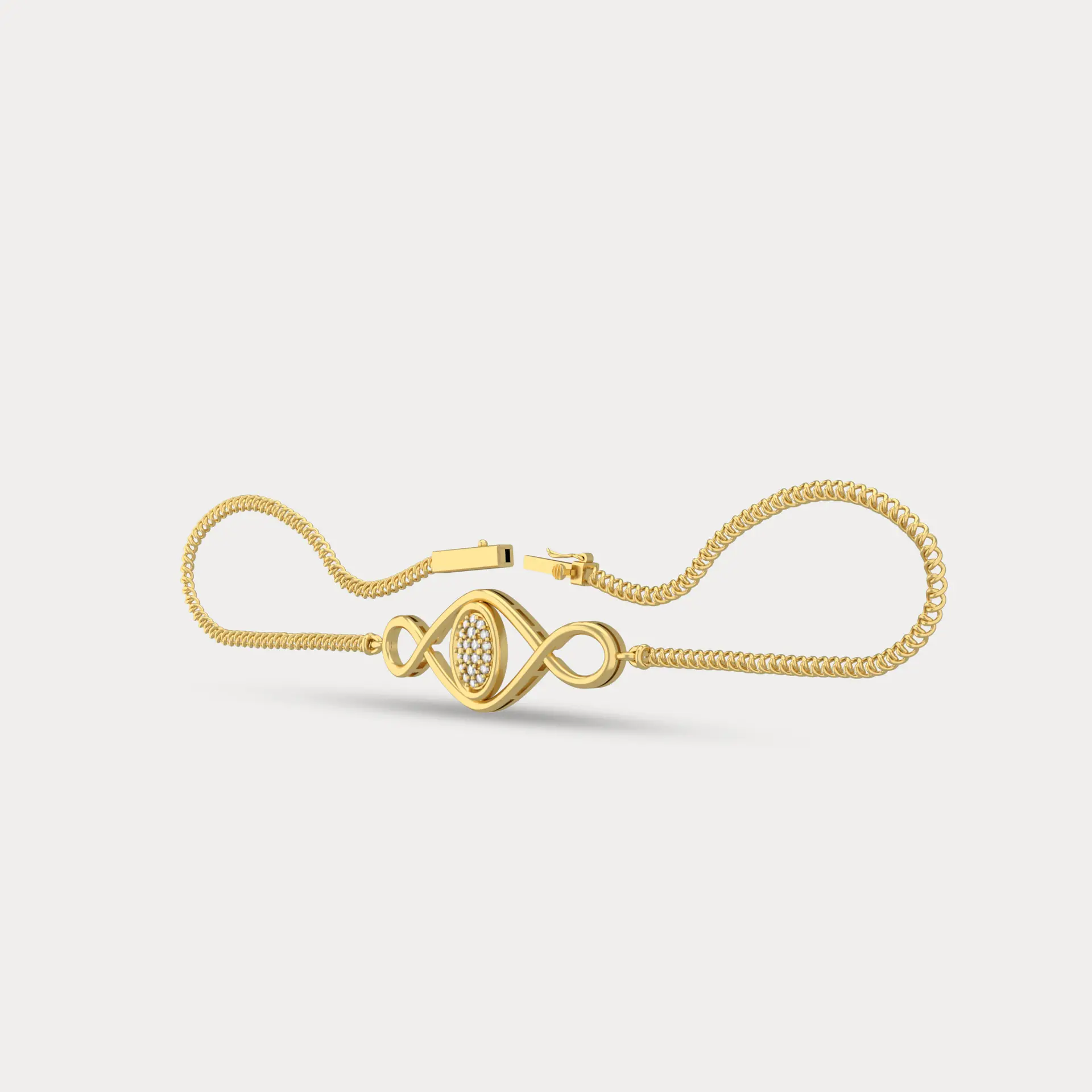 Infinite Evileye Diamond Bracelet, alternate view