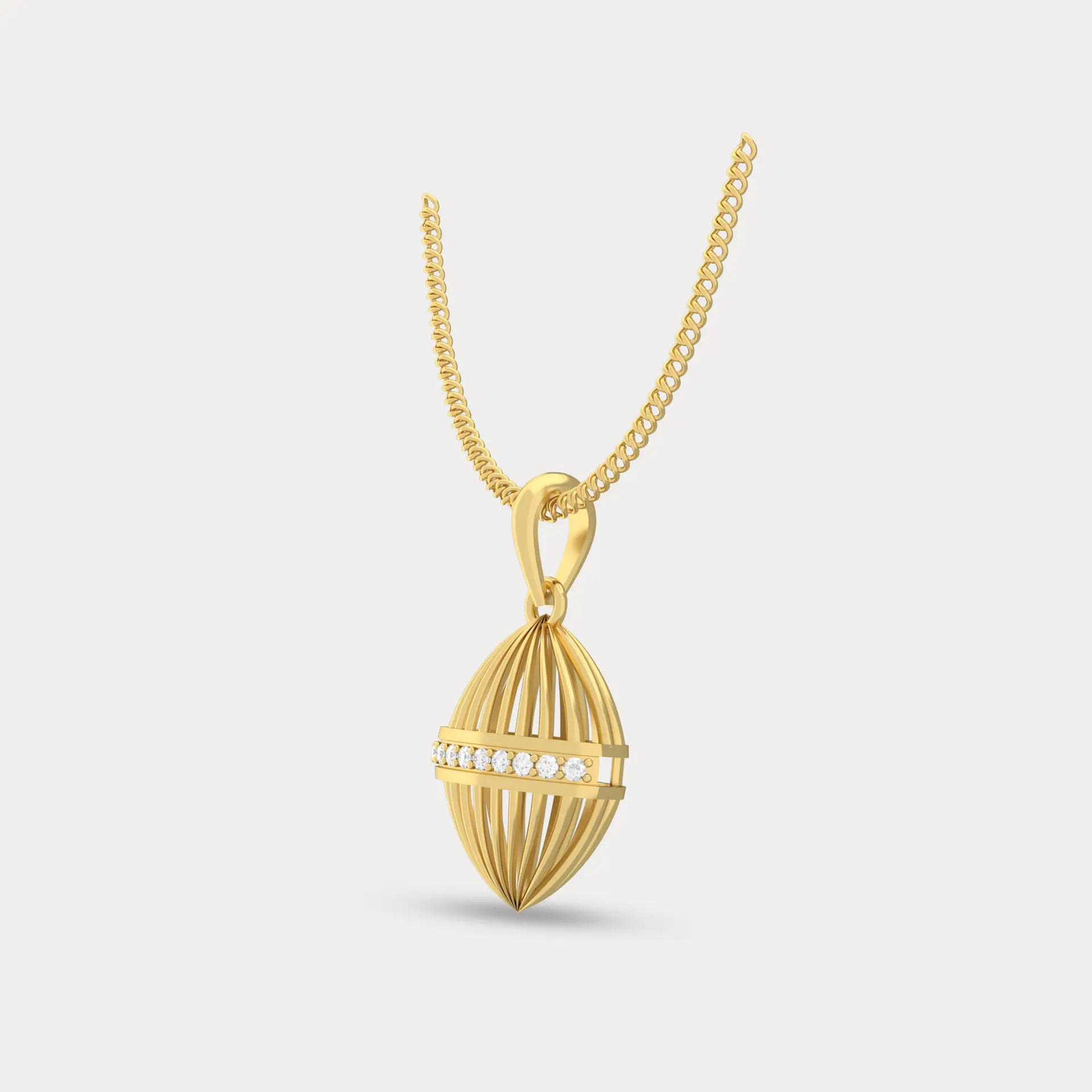 Mystic Chamber Diamond Pendant, alternate view