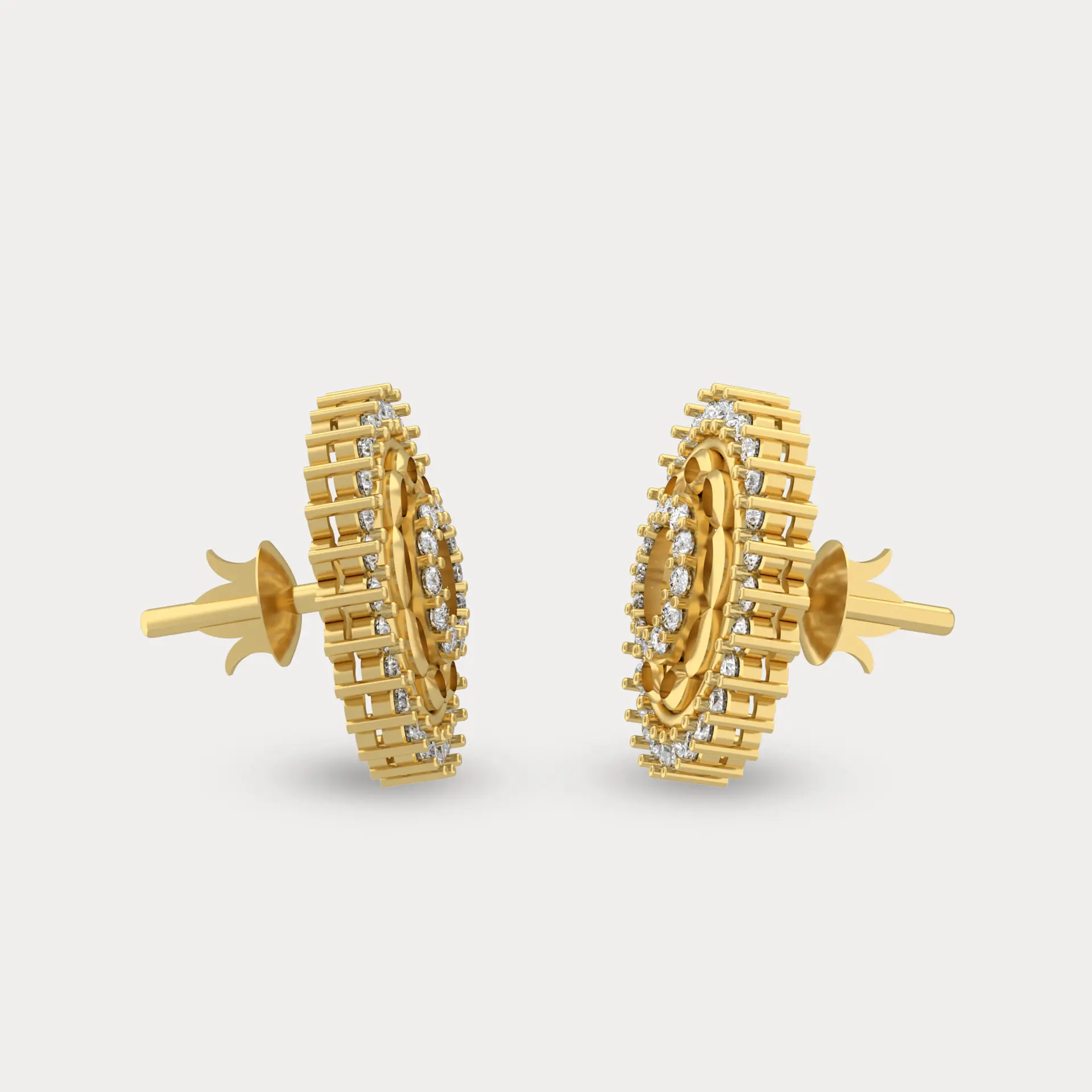 Minimal Diamond Earrings, alternate view