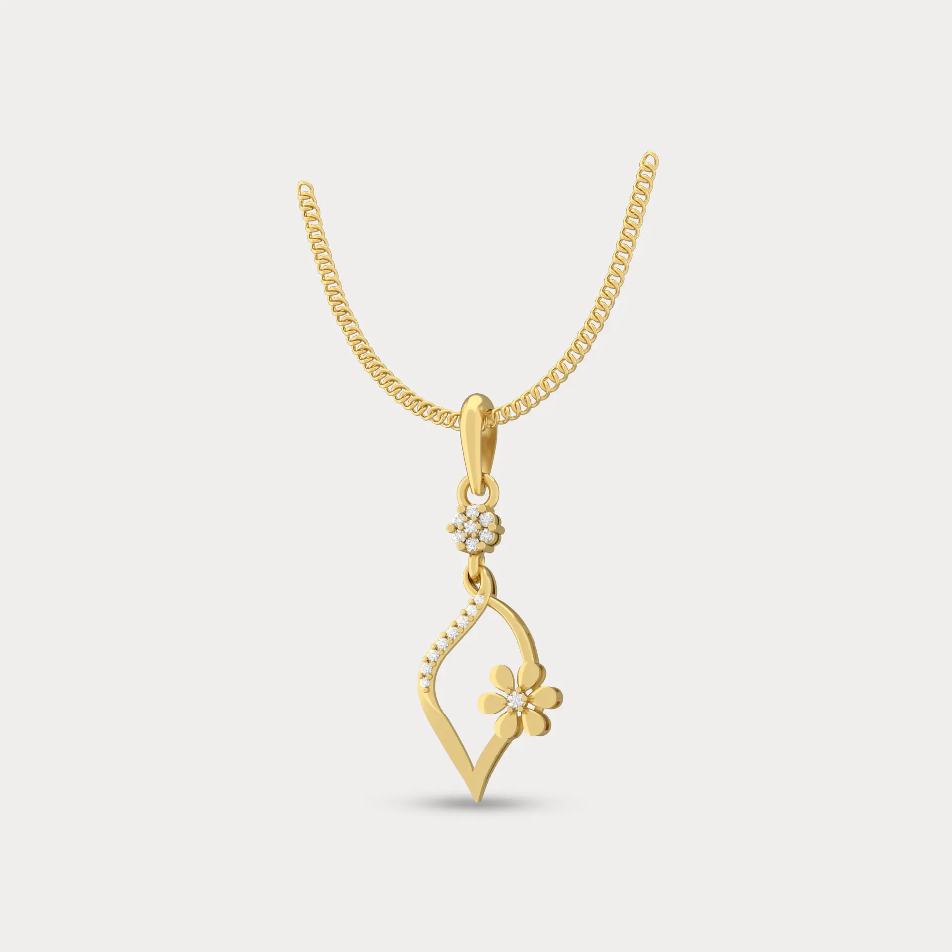 Petal Diamond Pendant