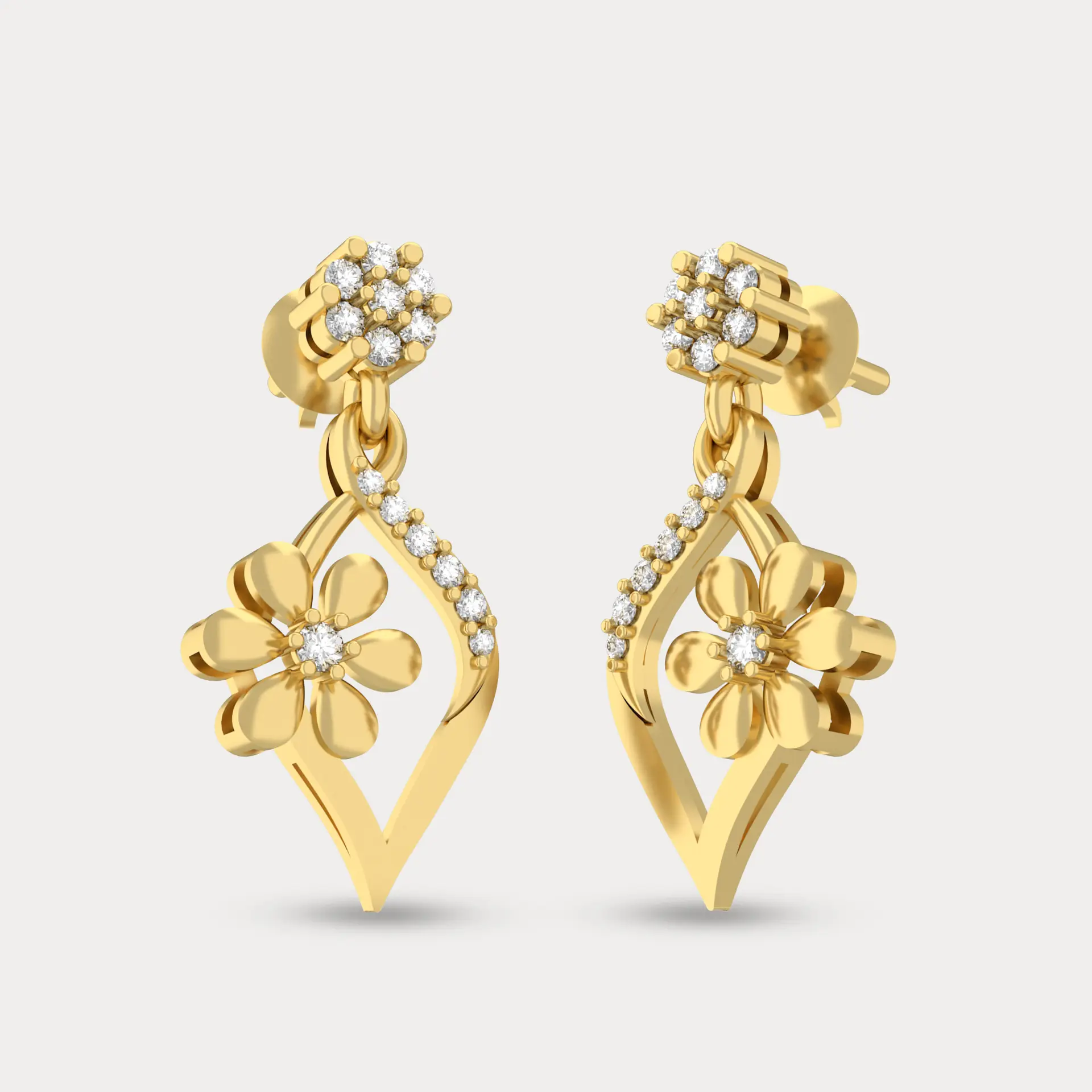 Petal Diamond Earrings