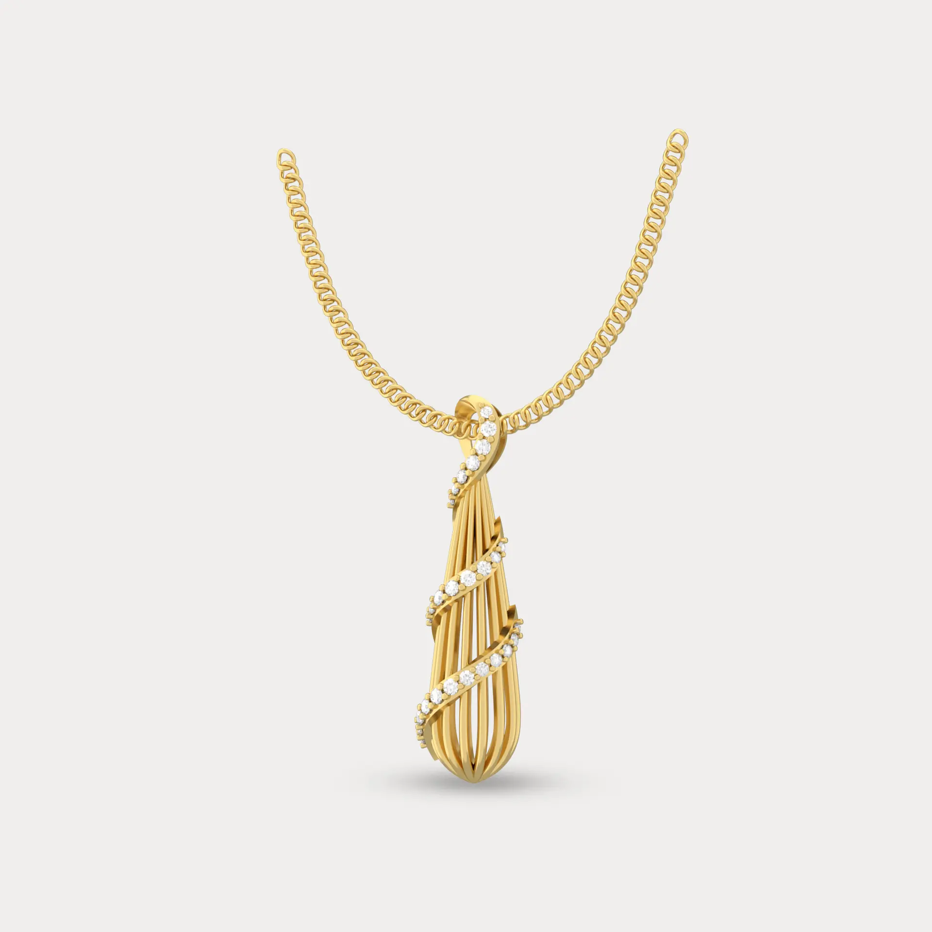 Chamber Dangle Diamond Pendant
