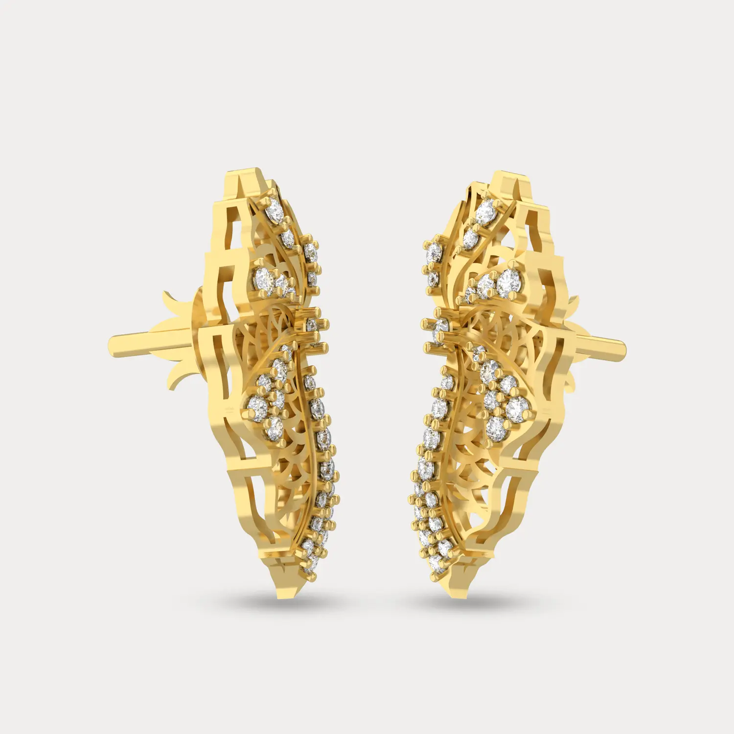Mystic Wing Diamond Earrings, alternate view
