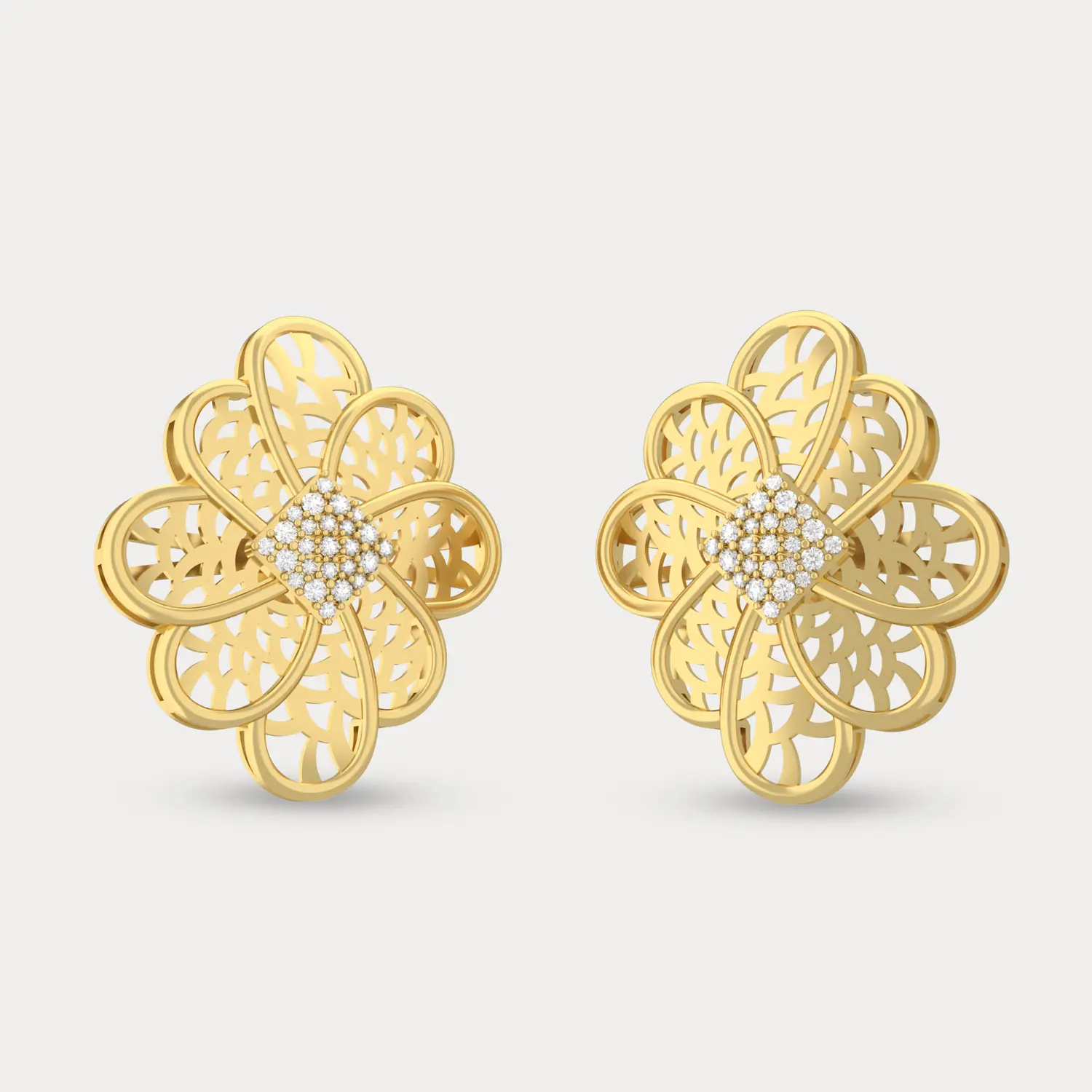 Netted Brilliance Diamond Earrings