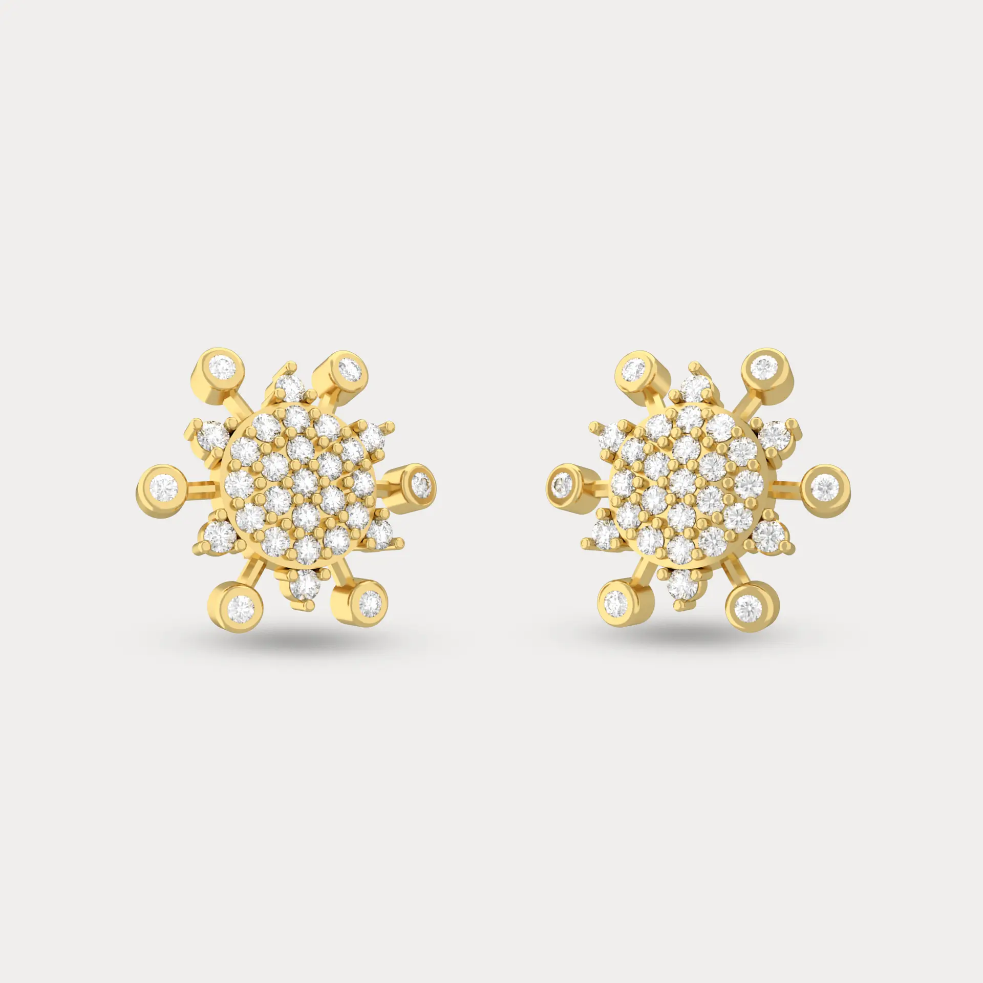 Solar Glow Diamond Earrings