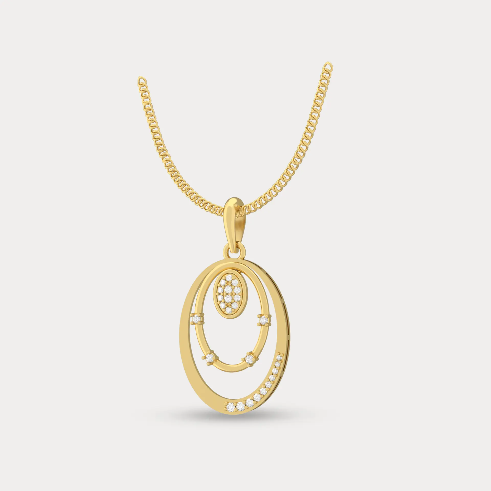 BrillaOval Diamond Pendant
