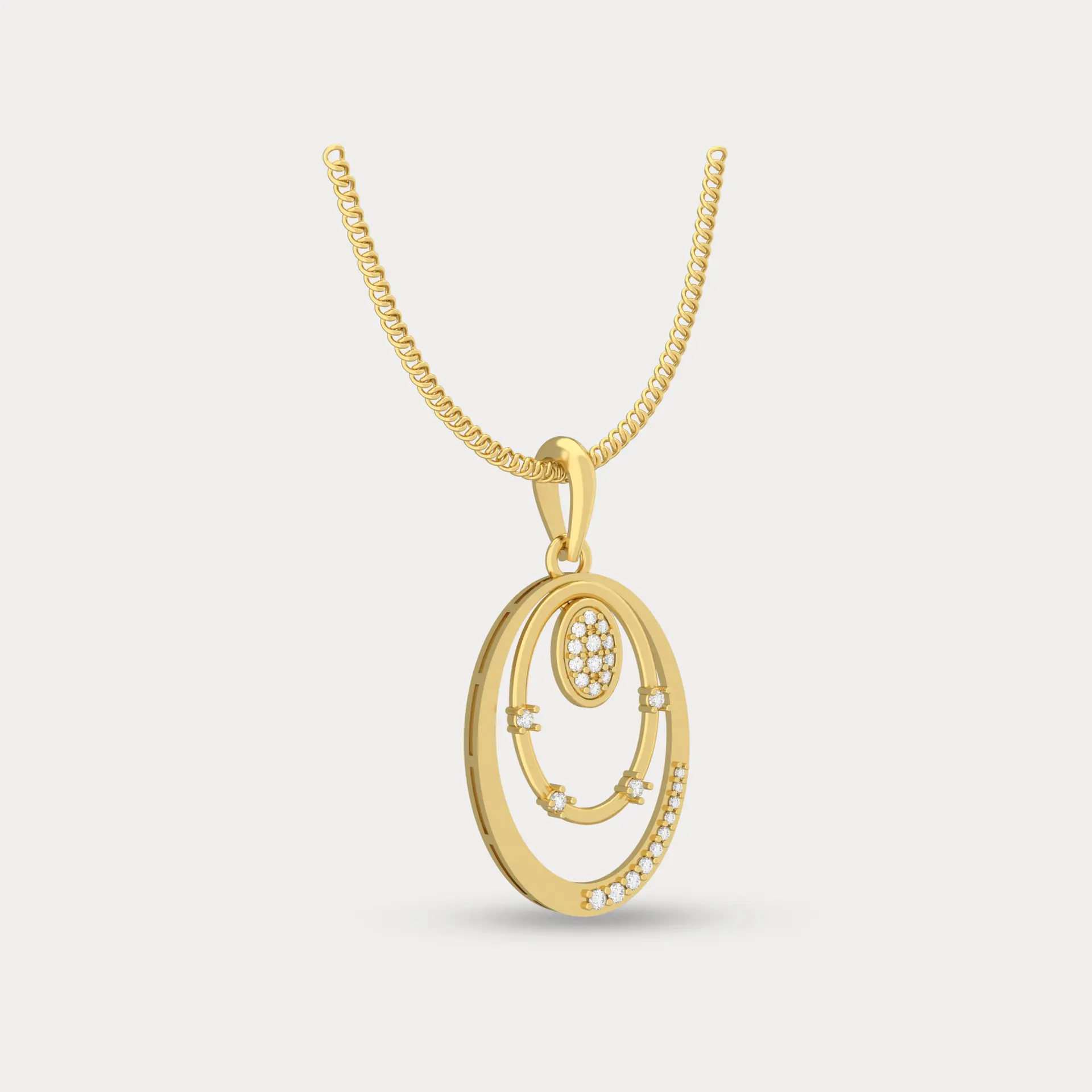 BrillaOval Diamond Pendant, alternate view
