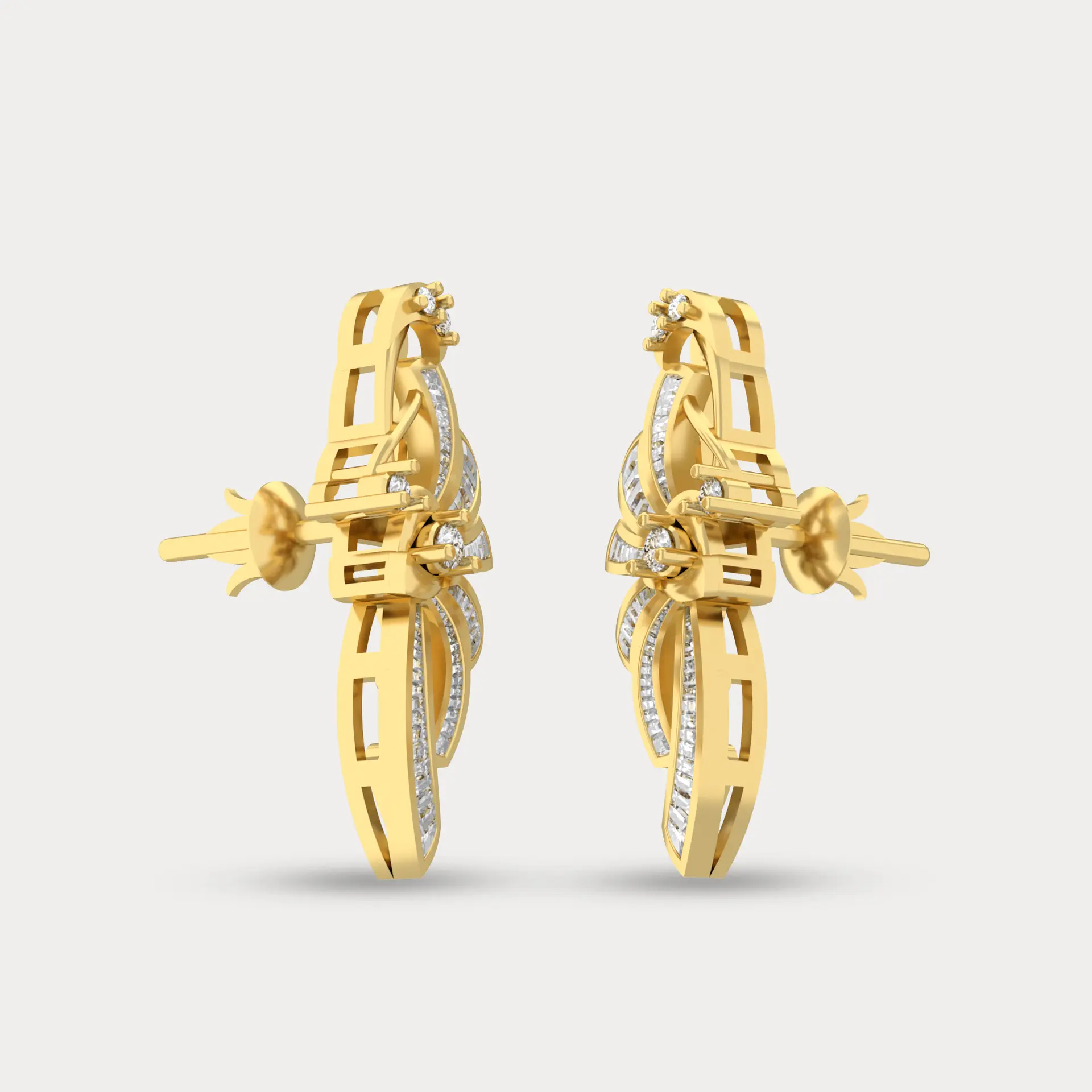 GleamSpark Diamond Earrings, alternate view