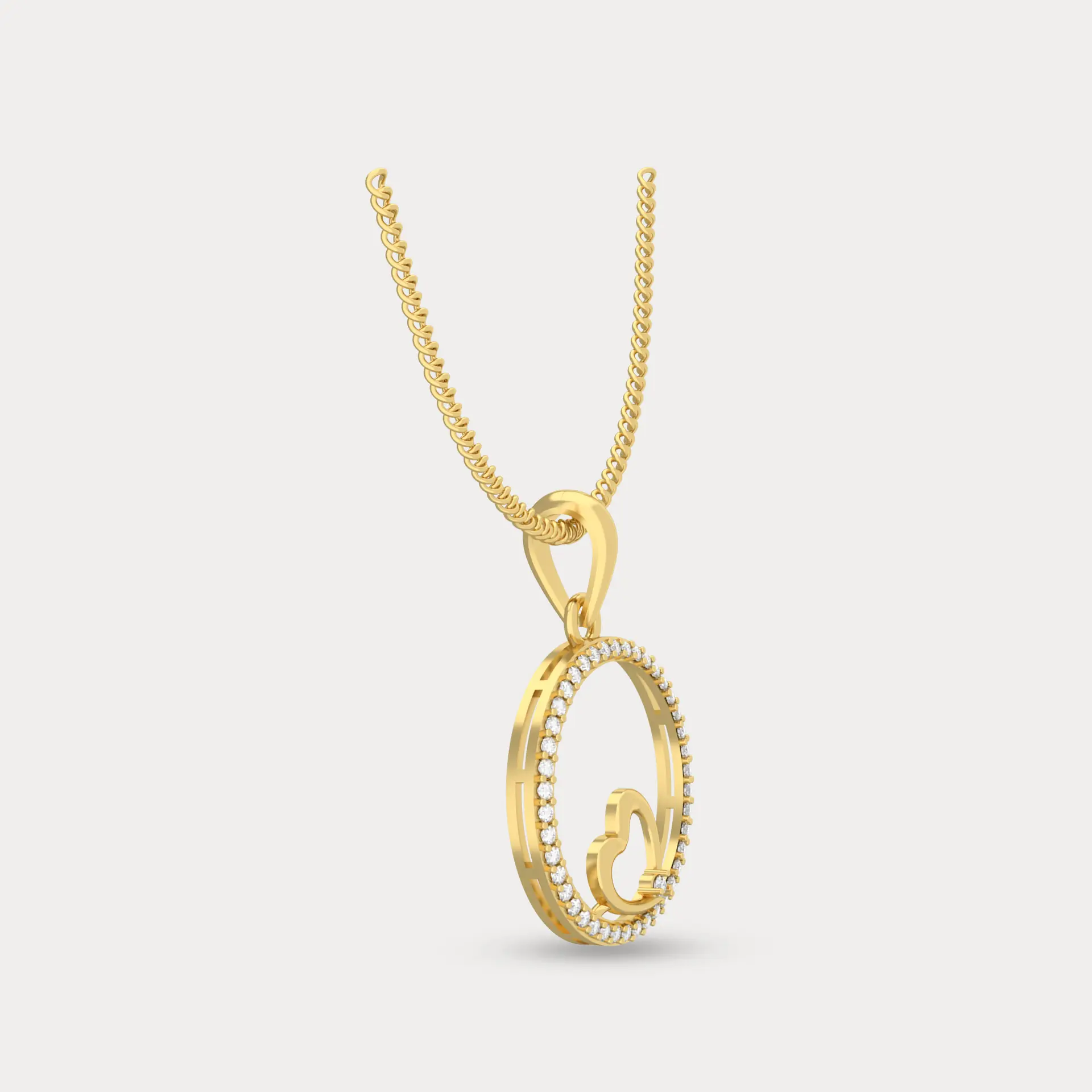 Circlet of Love Diamond Pendant, alternate view