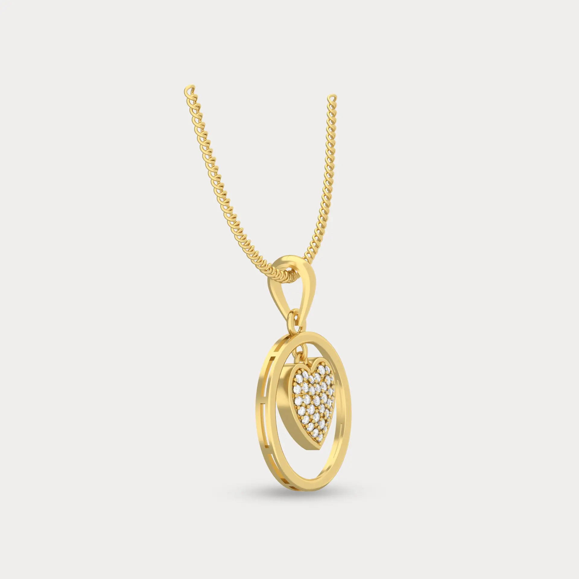 Love's Halo Diamond Pendant, alternate view