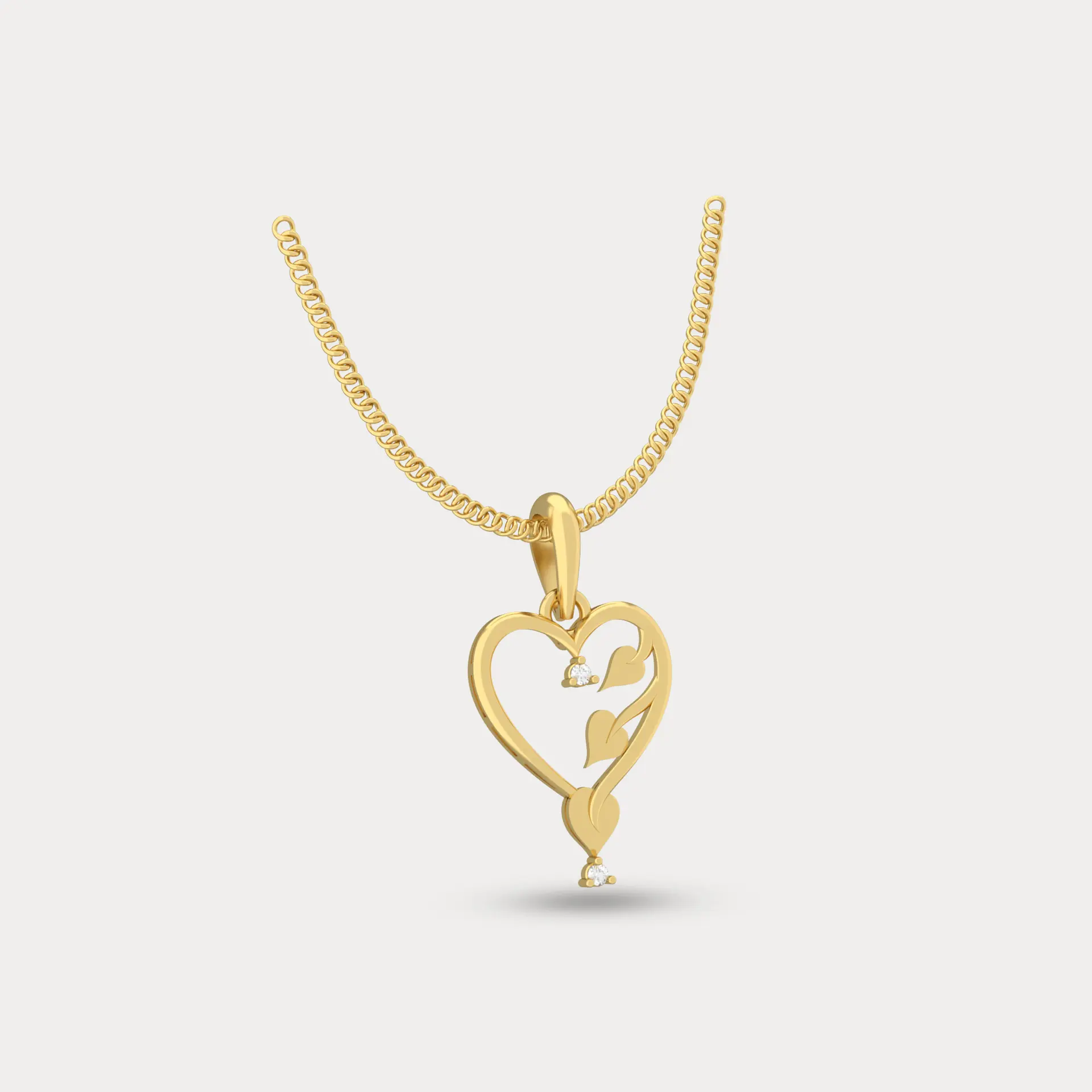 LeafyLove Diamond Pendant