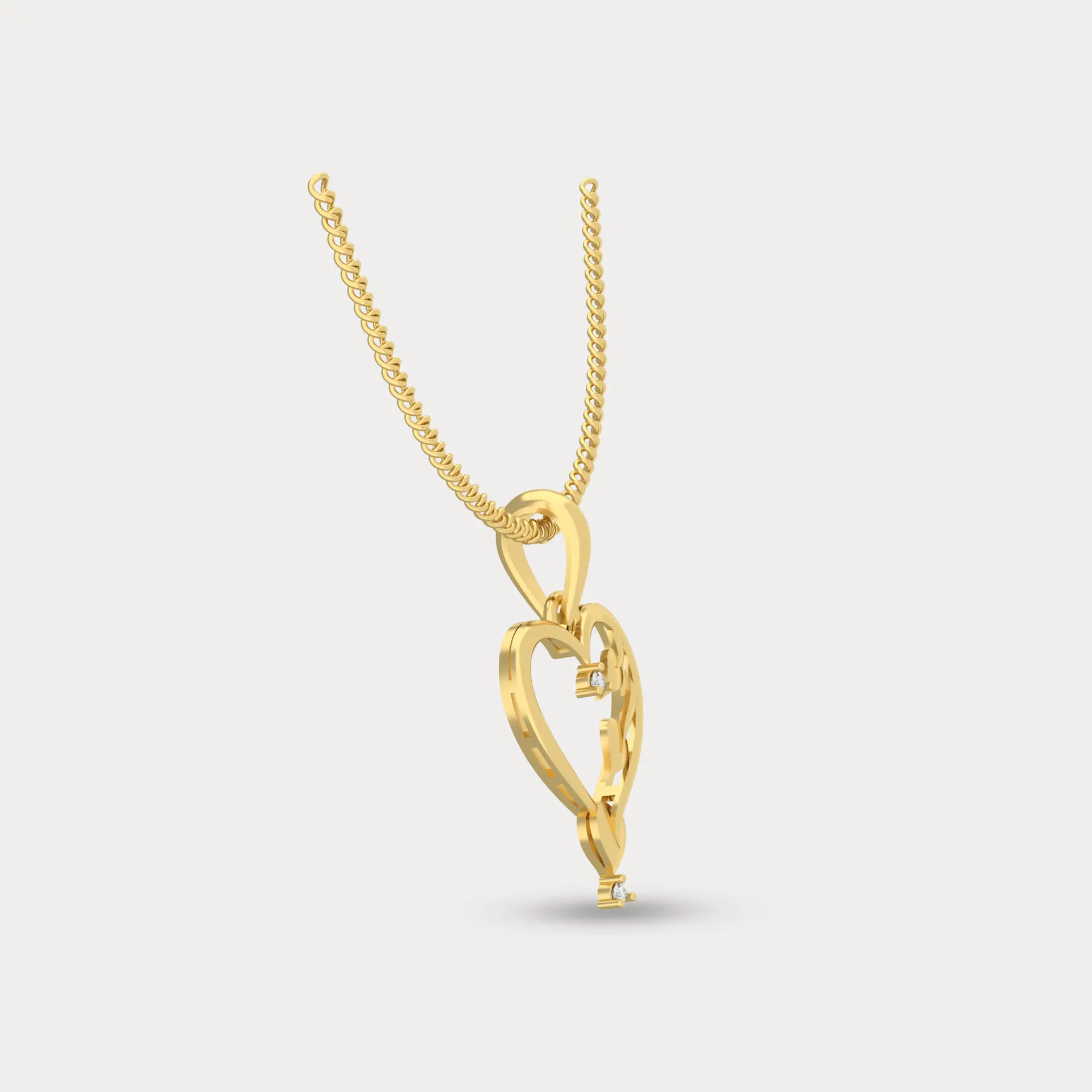 LeafyLove Diamond Pendant, alternate view
