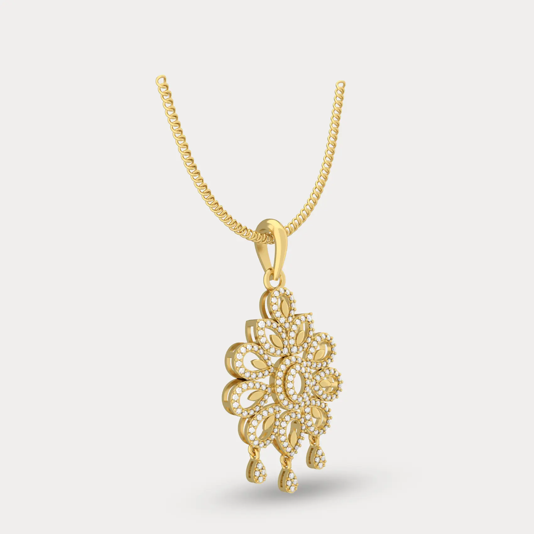 Enchanted Garden Diamond Pendnat, alternate view