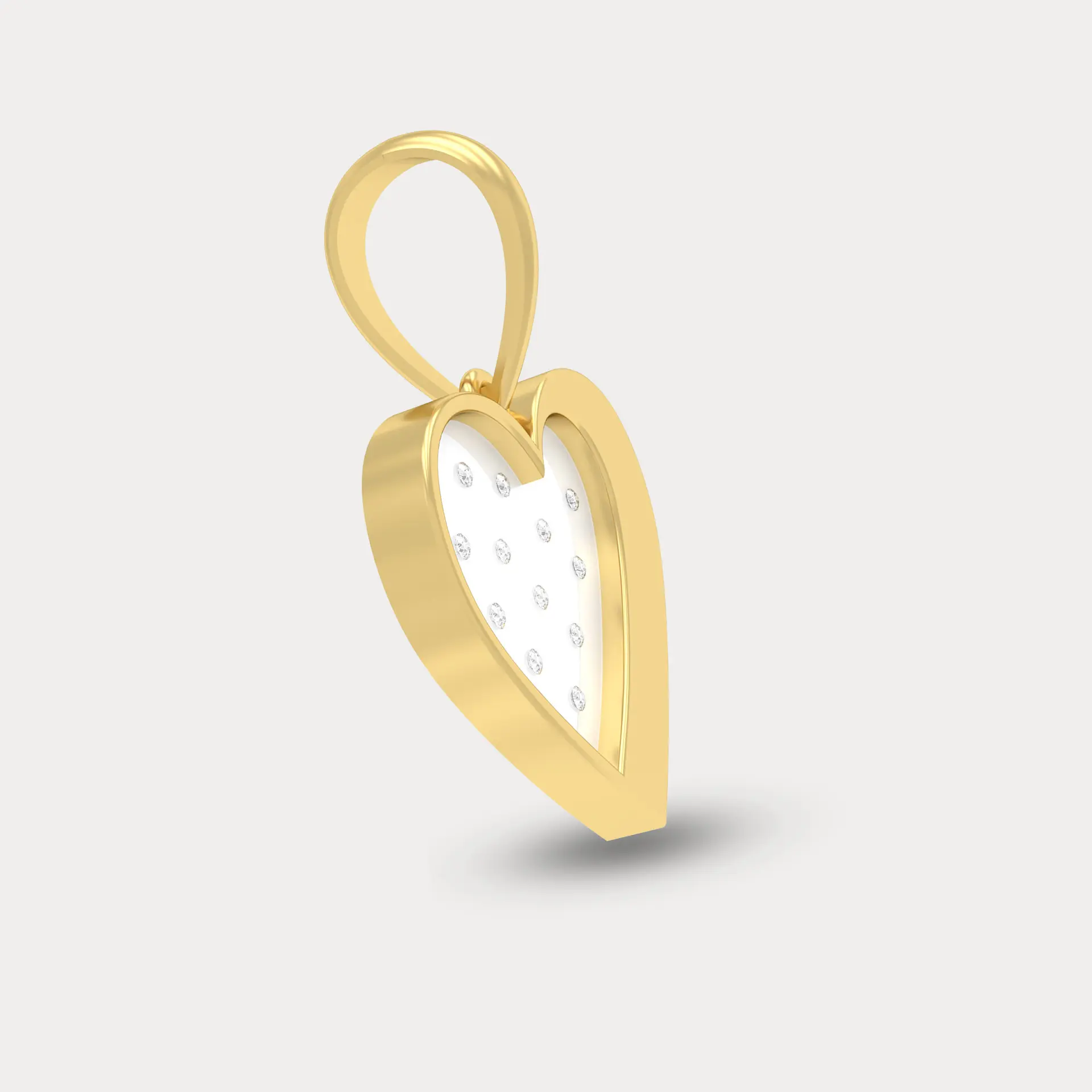 Moonlit Love Diamond Pendant, alternate view