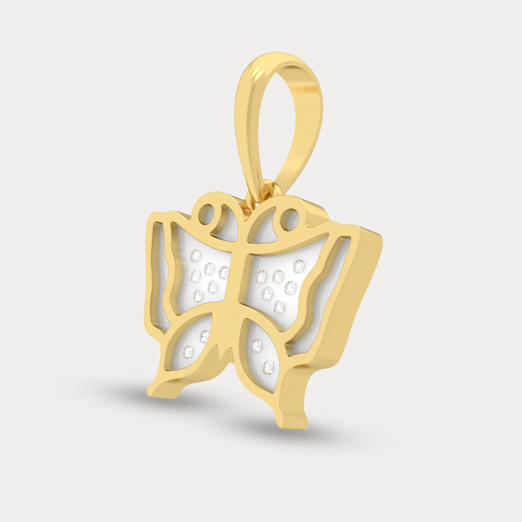Twilight Wings Diamond Pendant