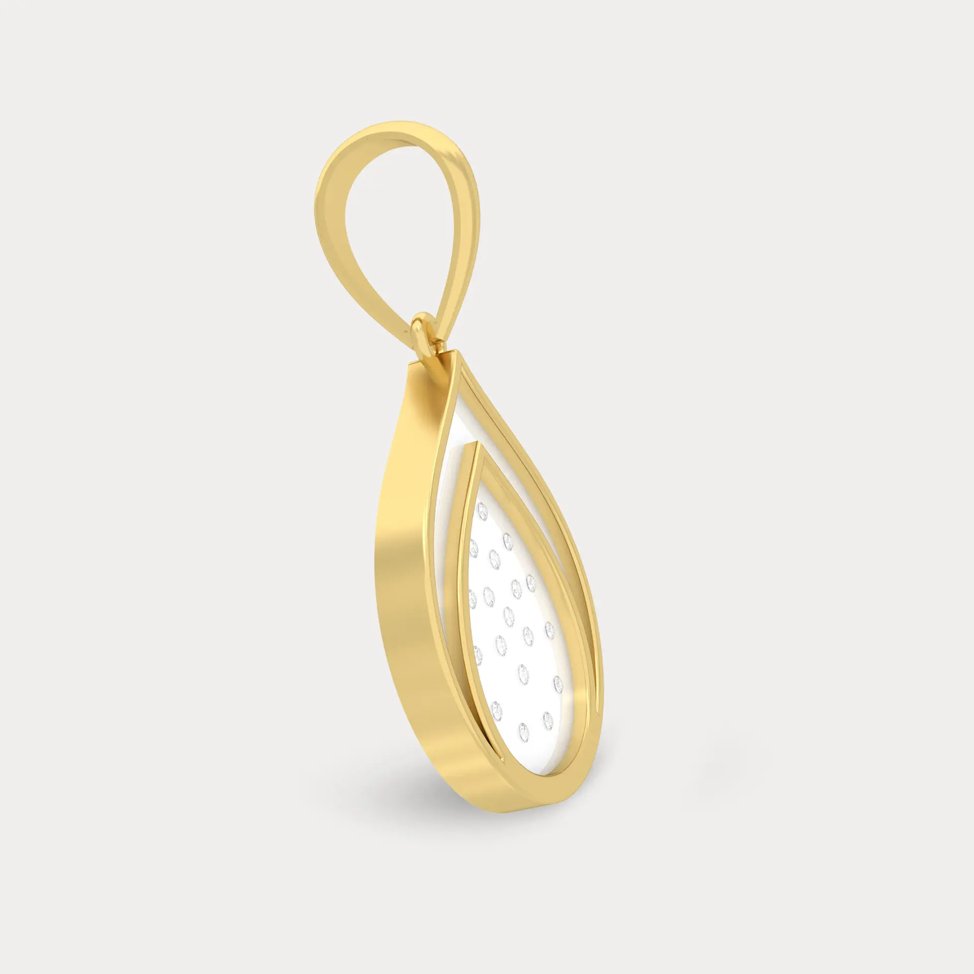 Pear Drop Diamond Pendant, alternate view
