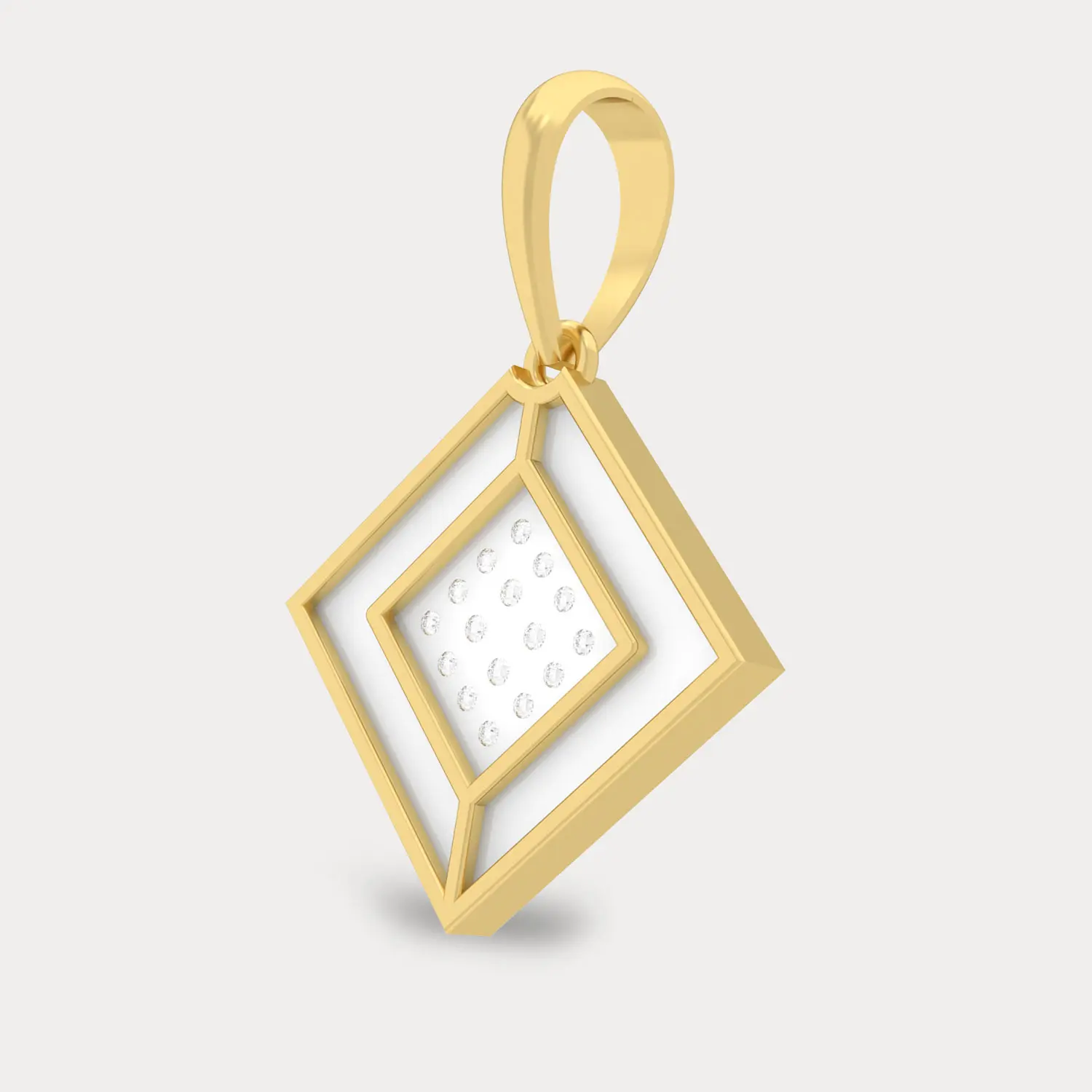 Iridescent Prism Diamond Pendant