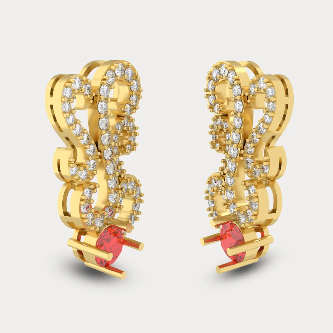 SparkleLuxe Diamond Earrings, alternate view