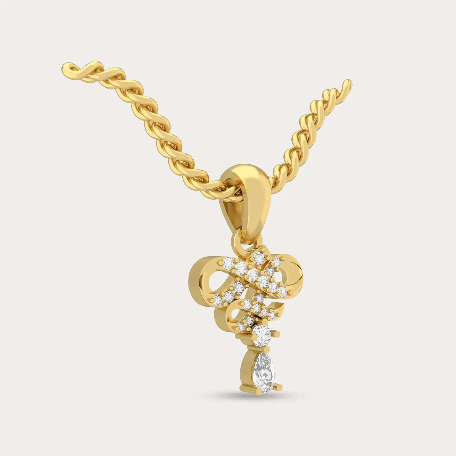 LoveTwirl Diamond Pendant, alternate view