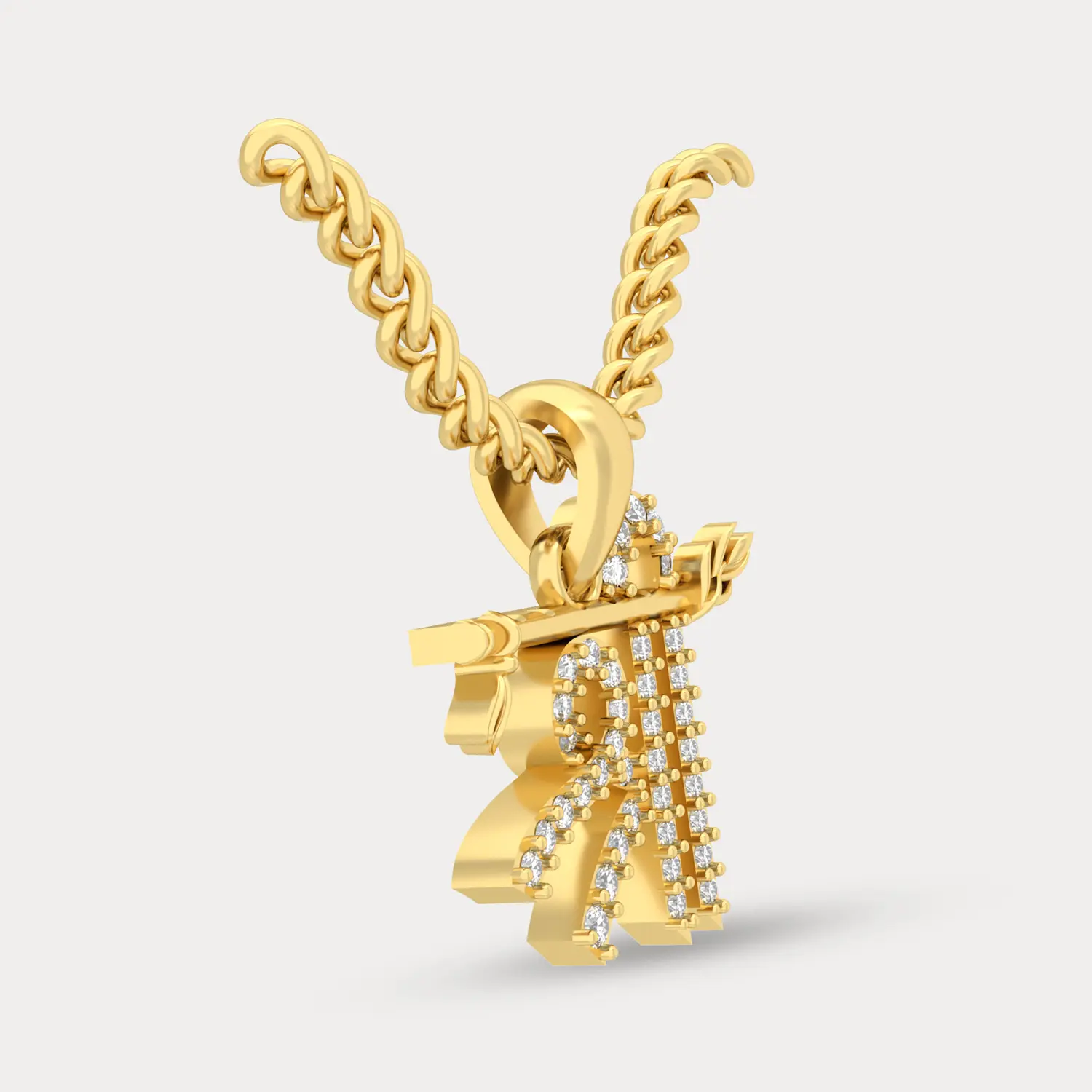 Kanha Diamond Pendant, alternate view