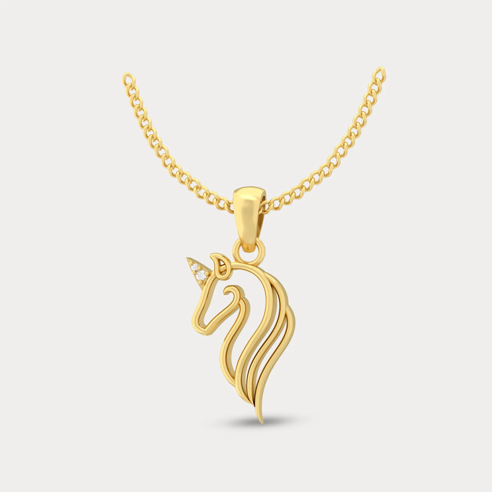 Unicorn Diamond Pendant