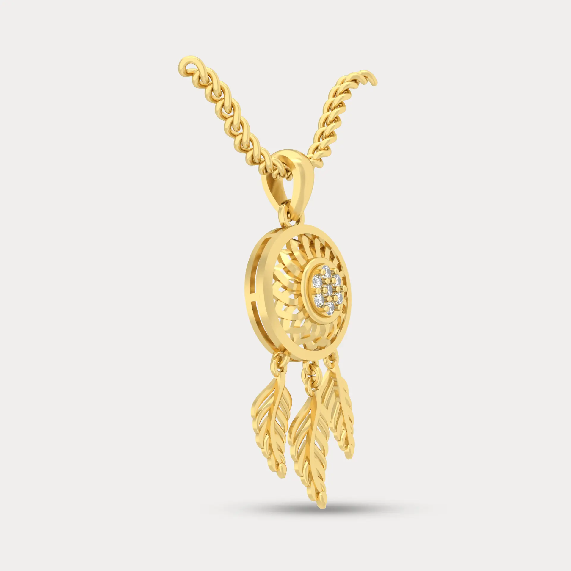 Dreamcatcher Diamond Pendant, alternate view