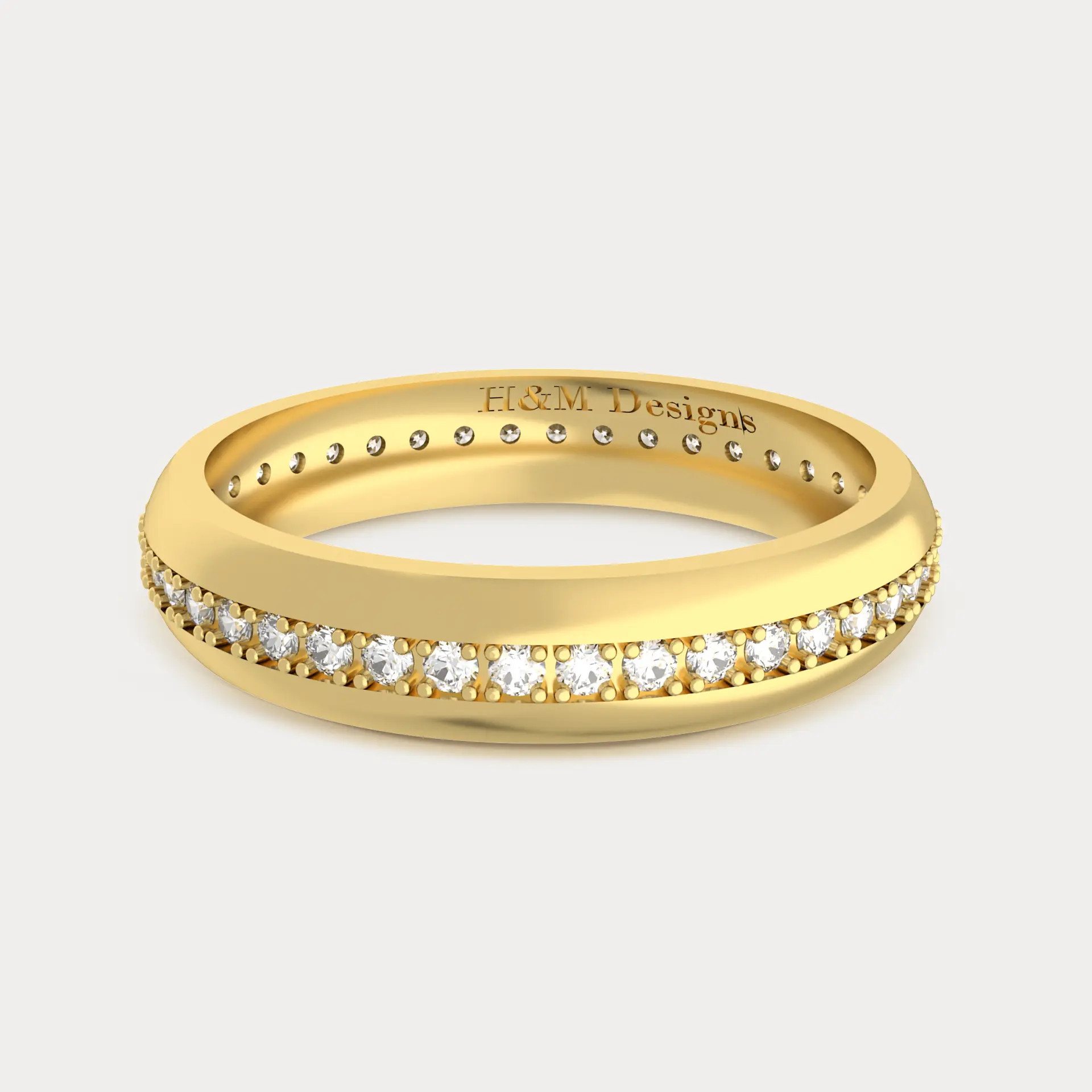 Round Stone Eternity Band