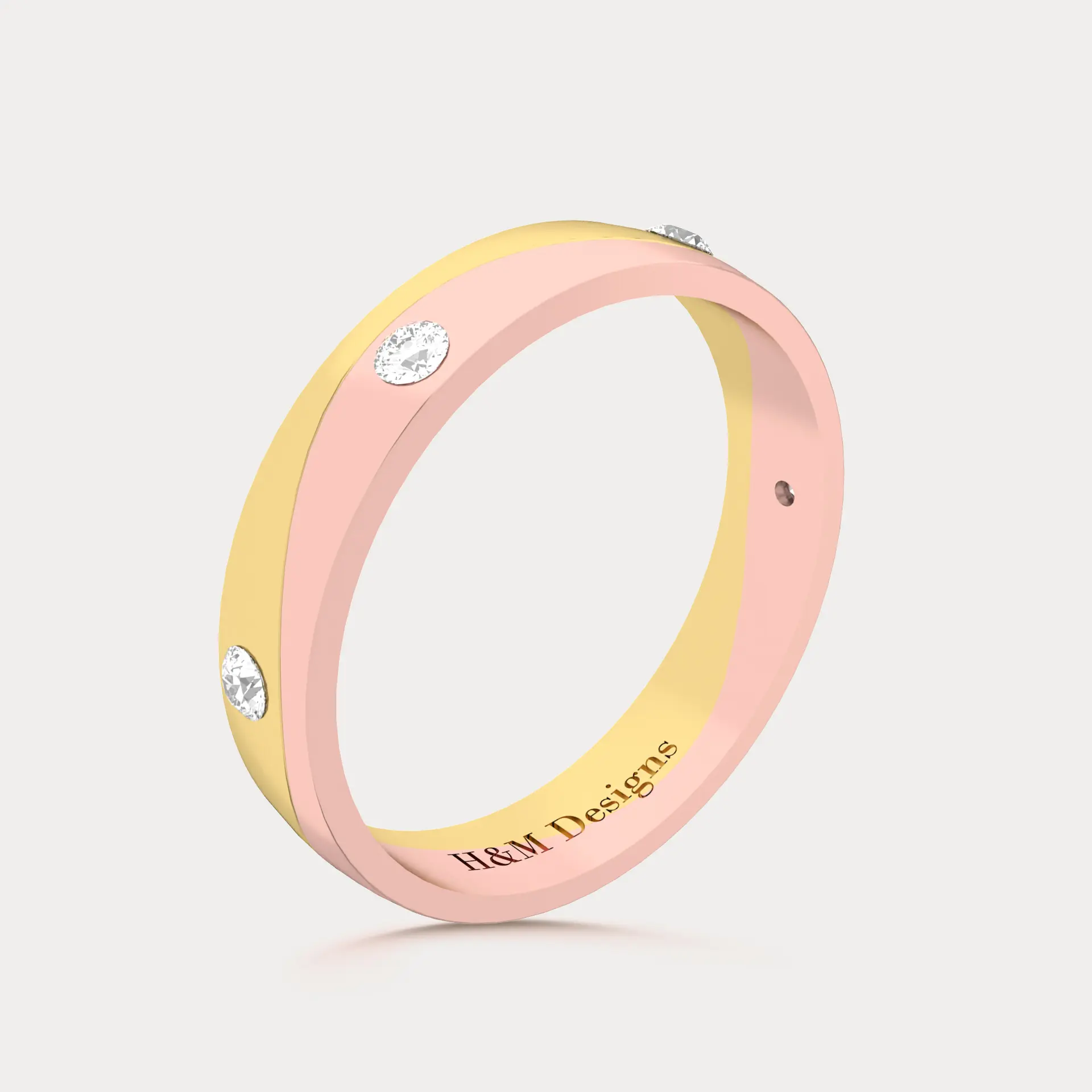 Dual Tone Diamond Ring, alternate view