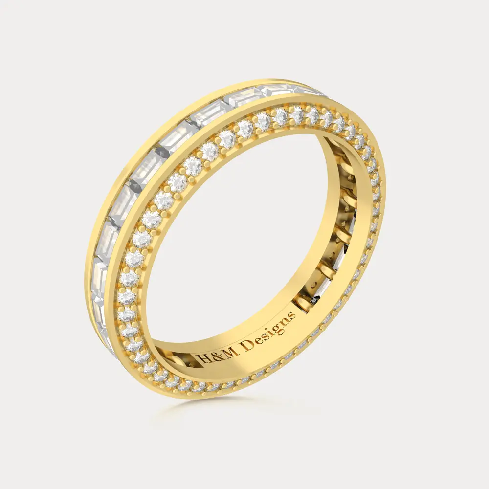 Baguette Channel  Setted Side Diamond