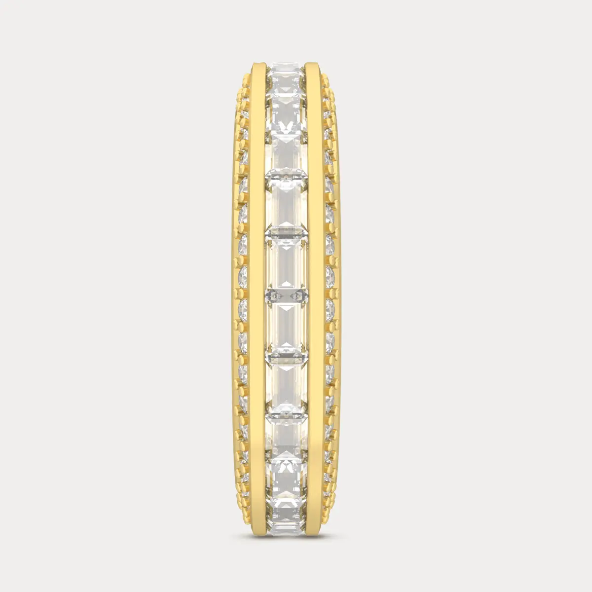 Baguette Channel  Setted Side Diamond, alternate view