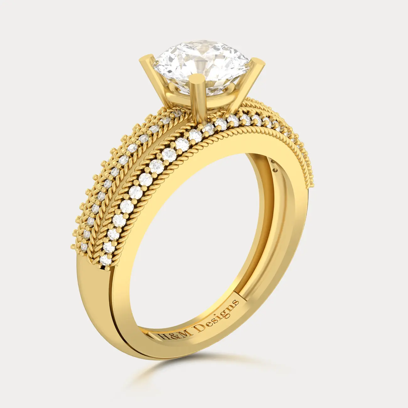 Charming Solitaire Engagement Ring