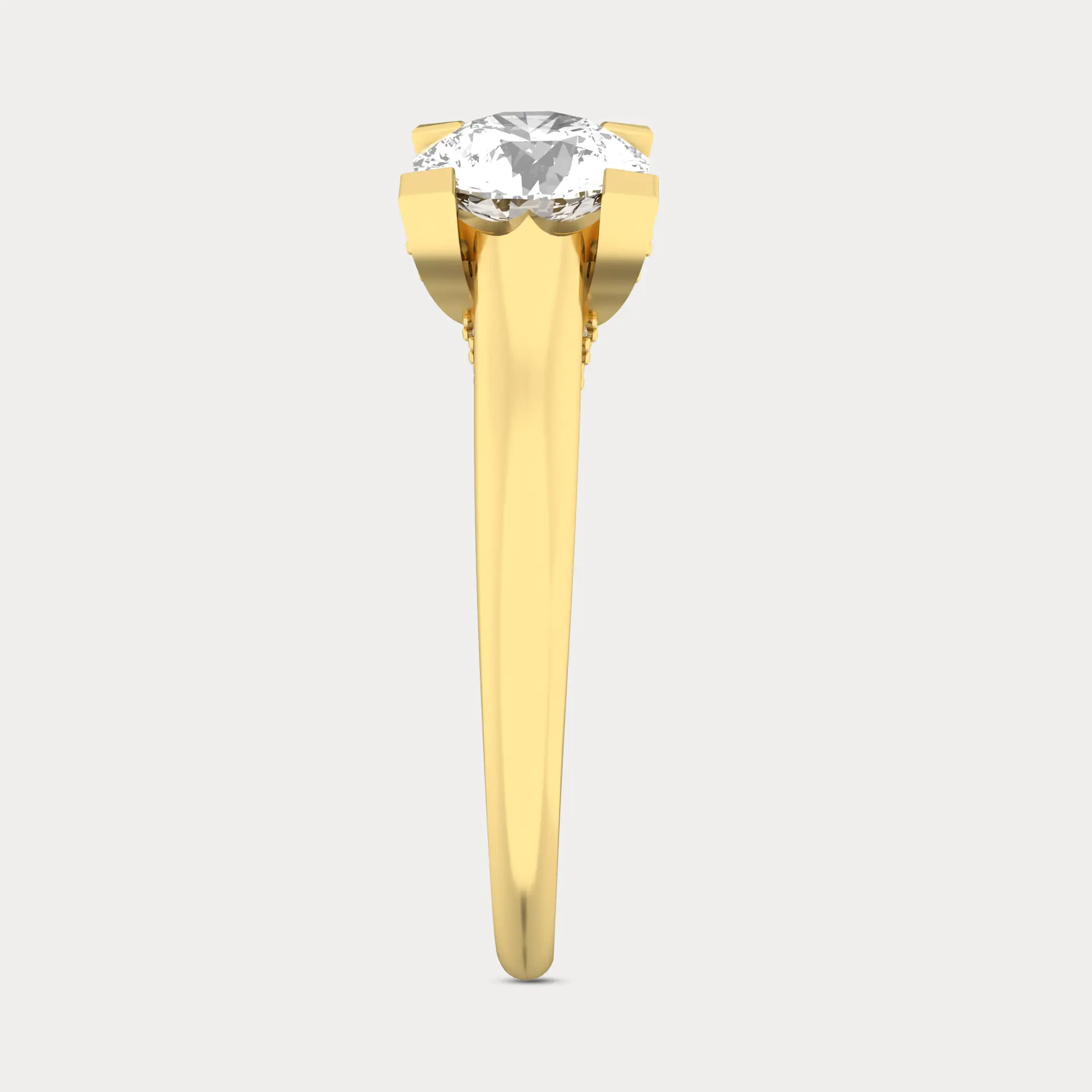 Round Solitaire Ring, alternate view
