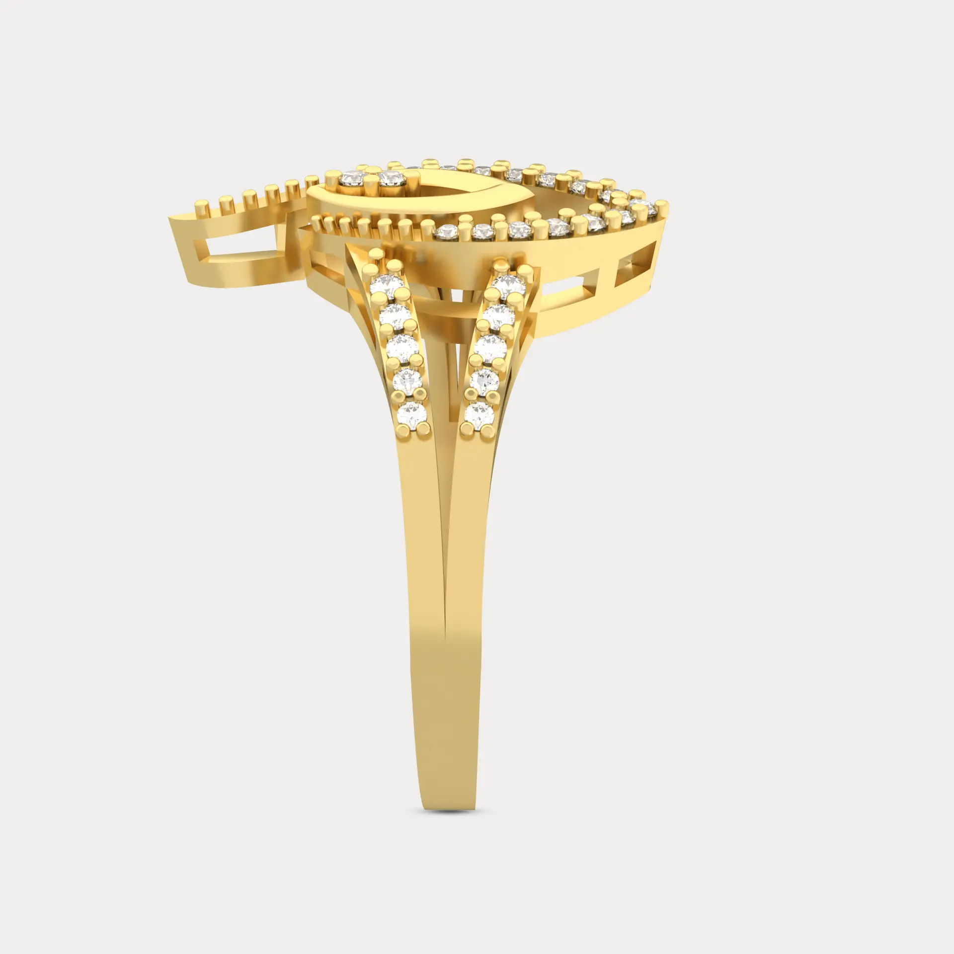 Composite Fusion Diamond Ring, alternate view
