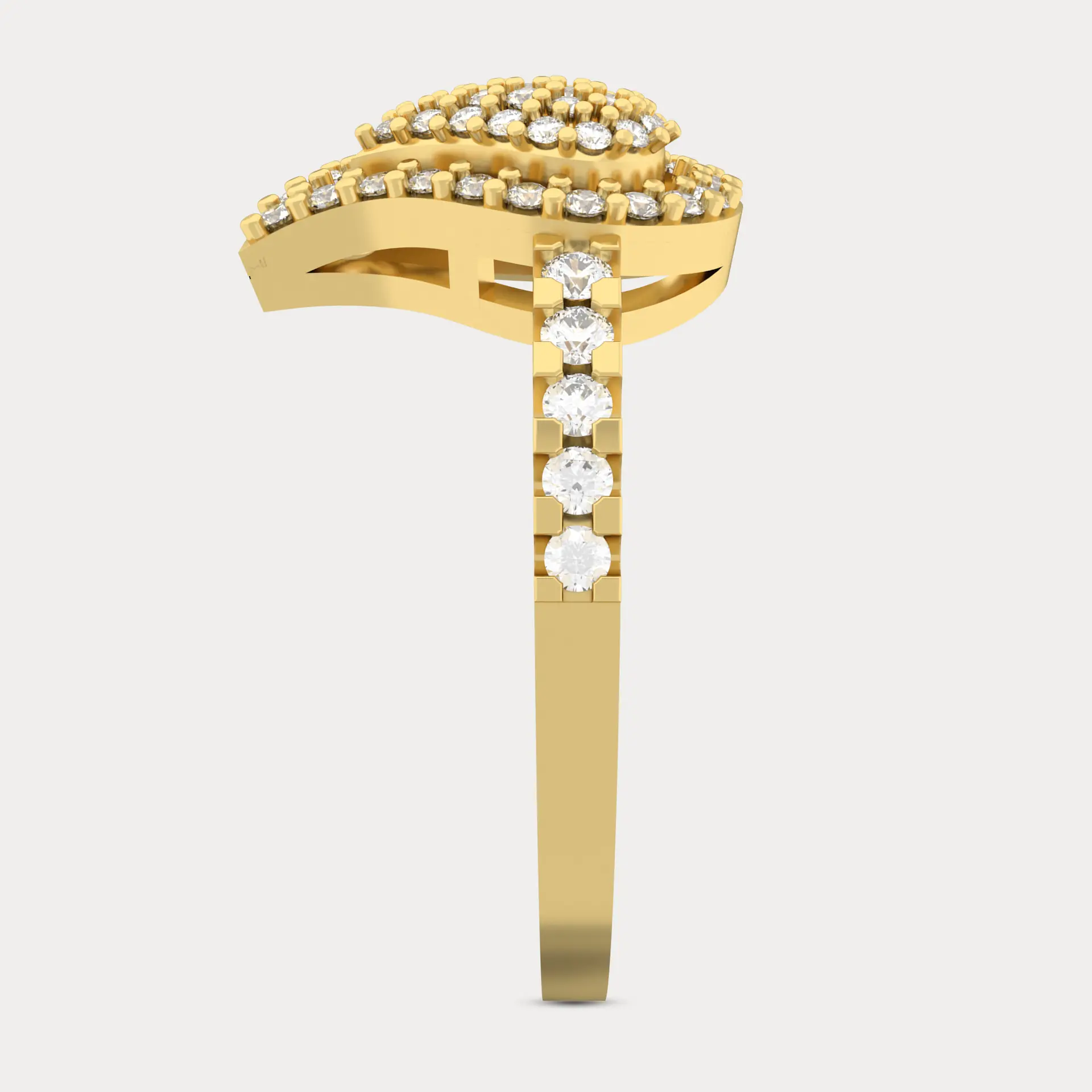 Drop Shape Cocktail Ring, alternate view