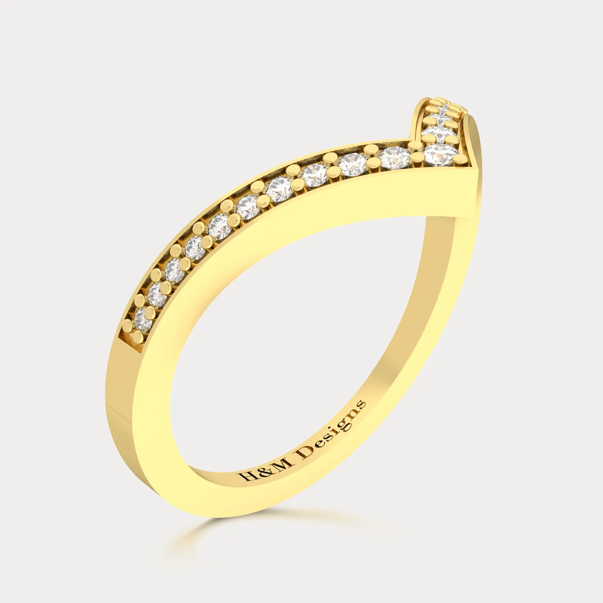 V- Shaped Diamond Ring