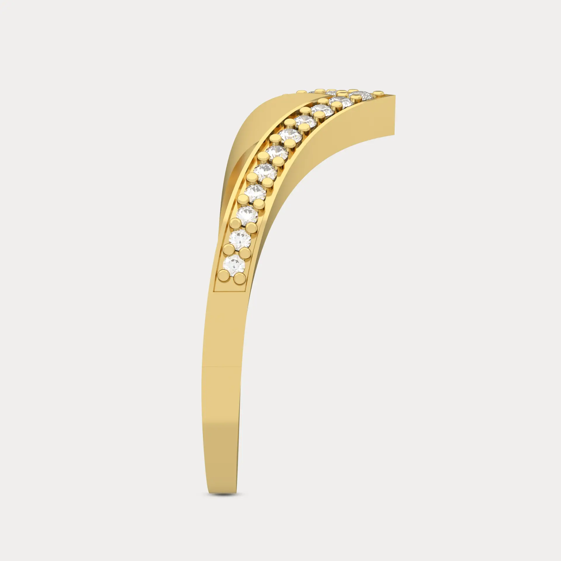 V- Shaped Diamond Ring, alternate view