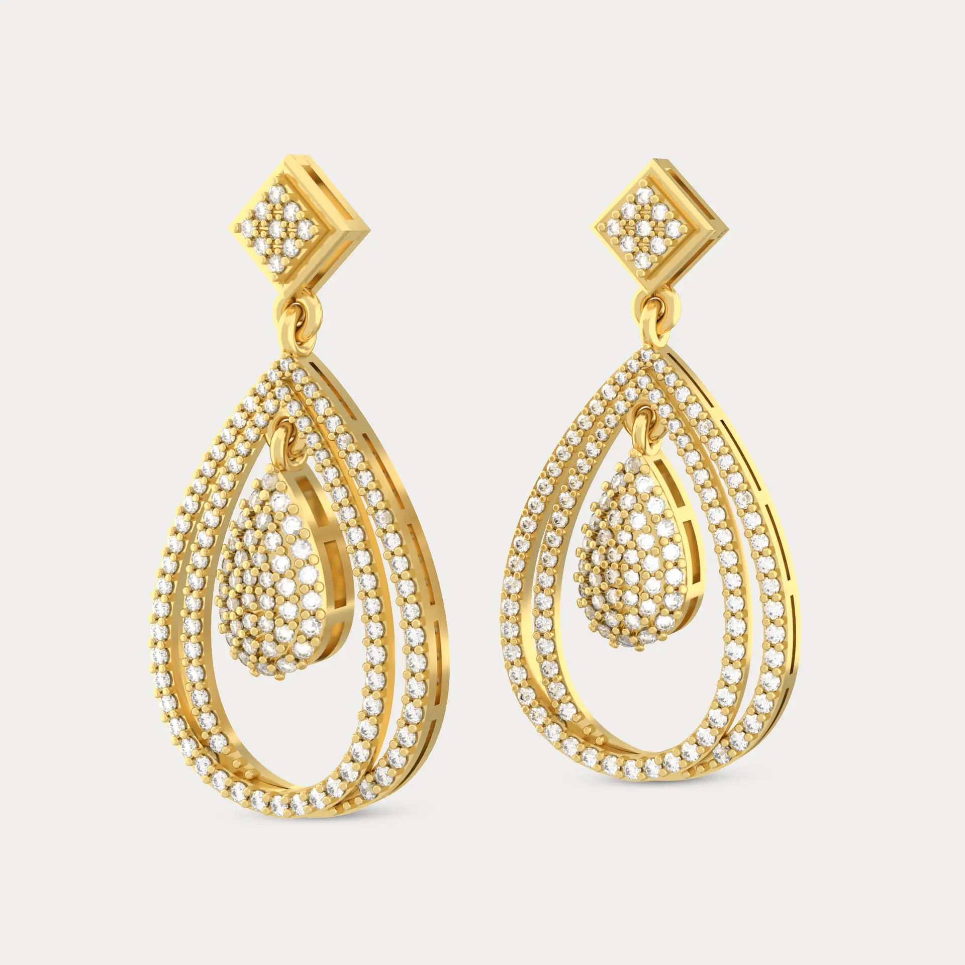 Stylish Latkan Look Diamond Earring